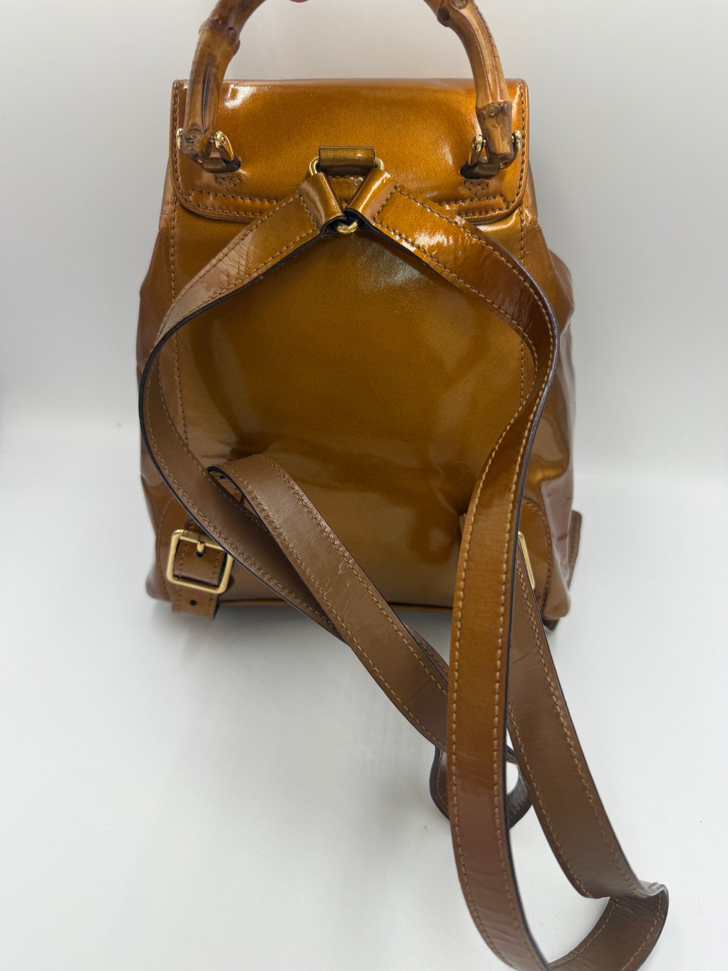 Gucci Bronze Patent Leather Mini Back Pack 00317050030