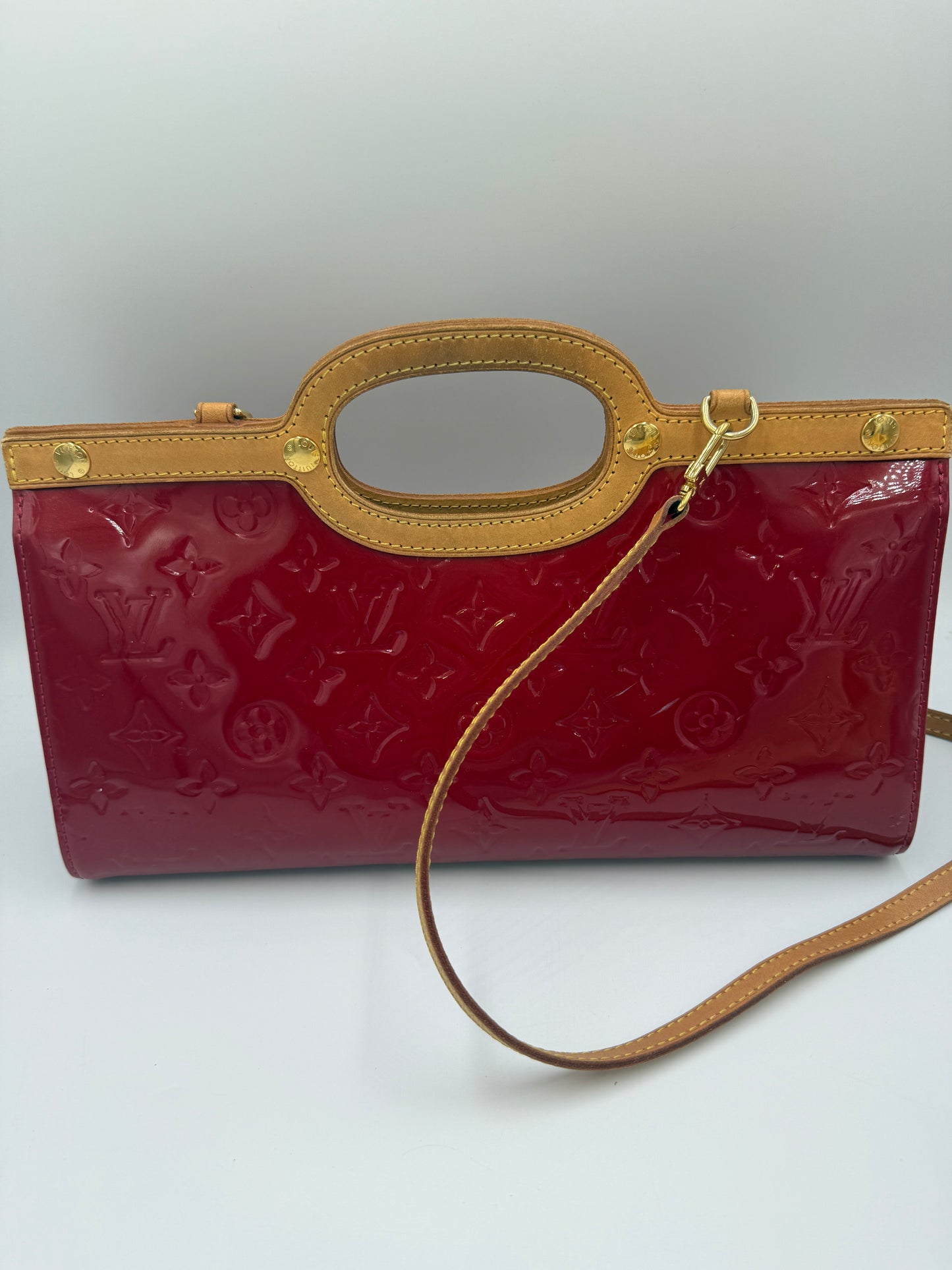 Louis Vuitton Red Vernis Patent Leather Crossbody SR0121