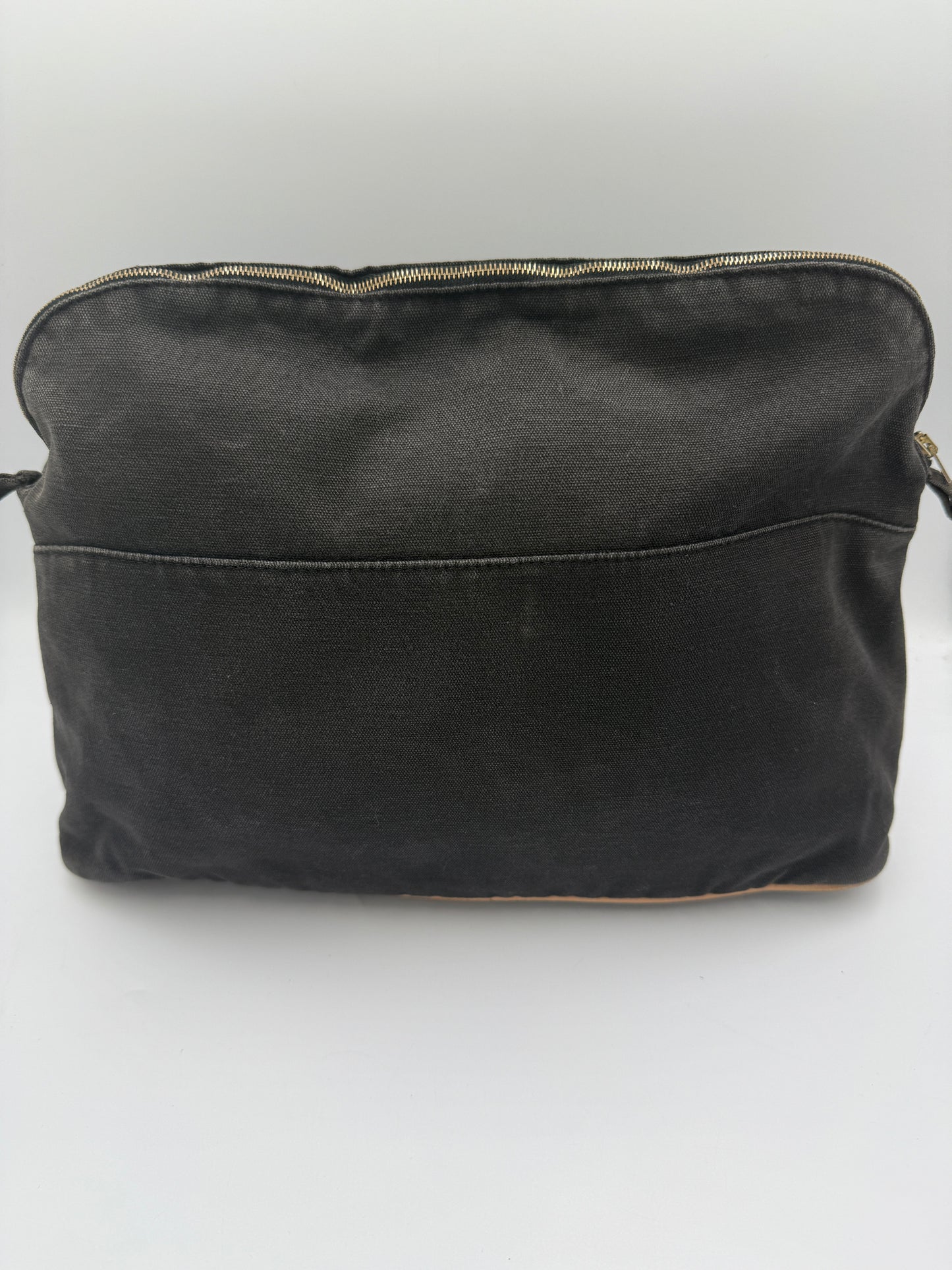 Hermes Large Black Canvas Toiletry Pouch - Cosmetic Pouch