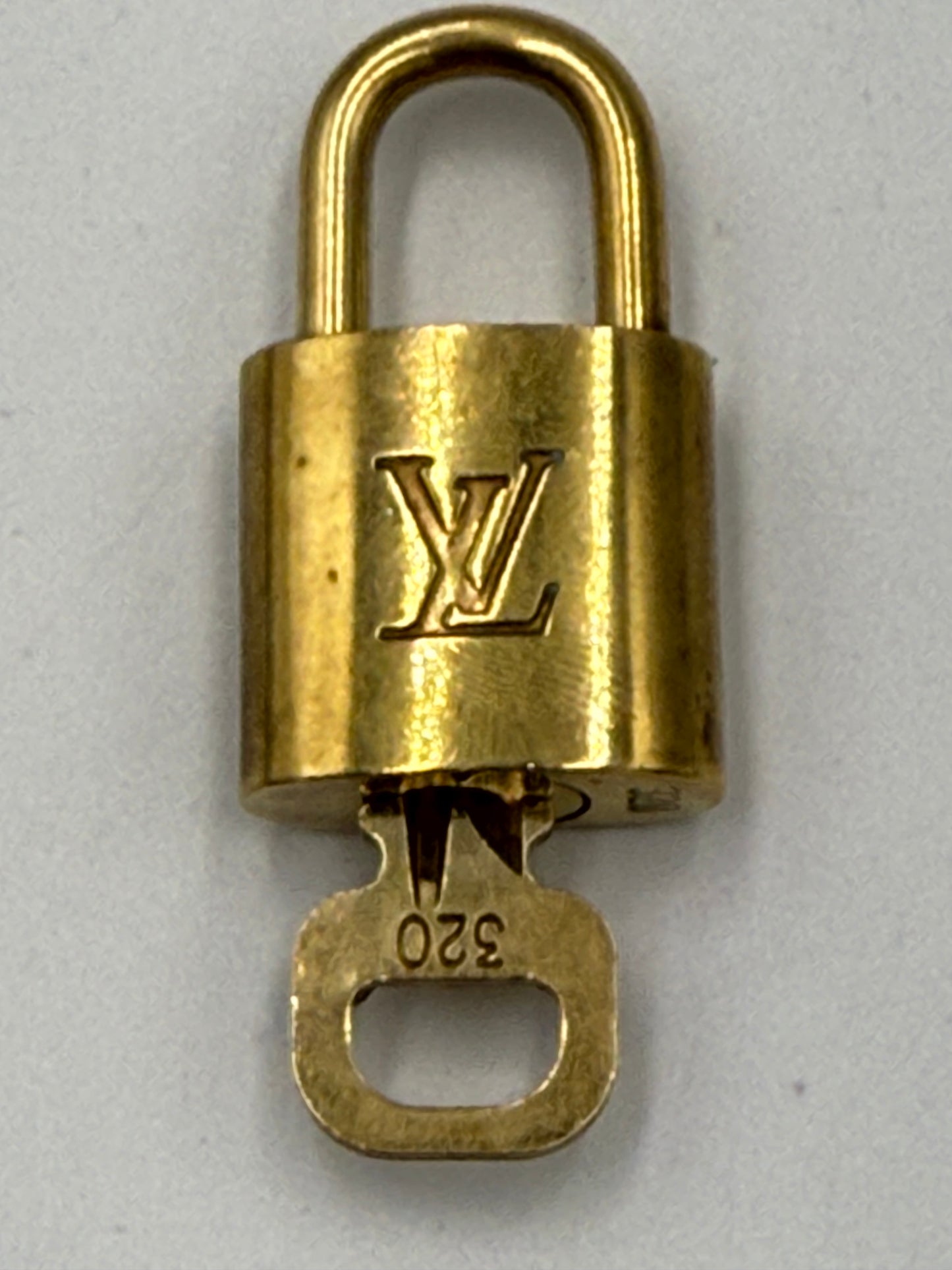 Louis Vuitton Gold Tone Brass Lock and Key