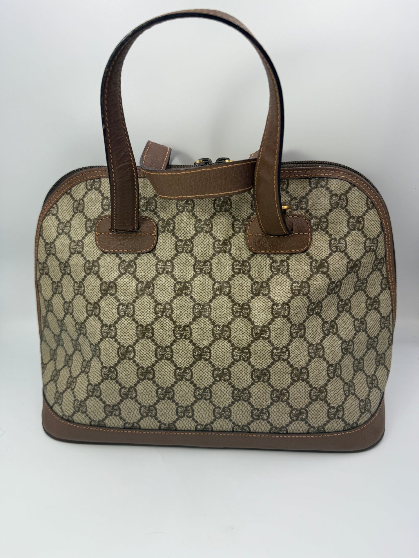 Gucci Guccissima (Alma) Dome Shaped Tan And Brown Supreme Canvas Handbag