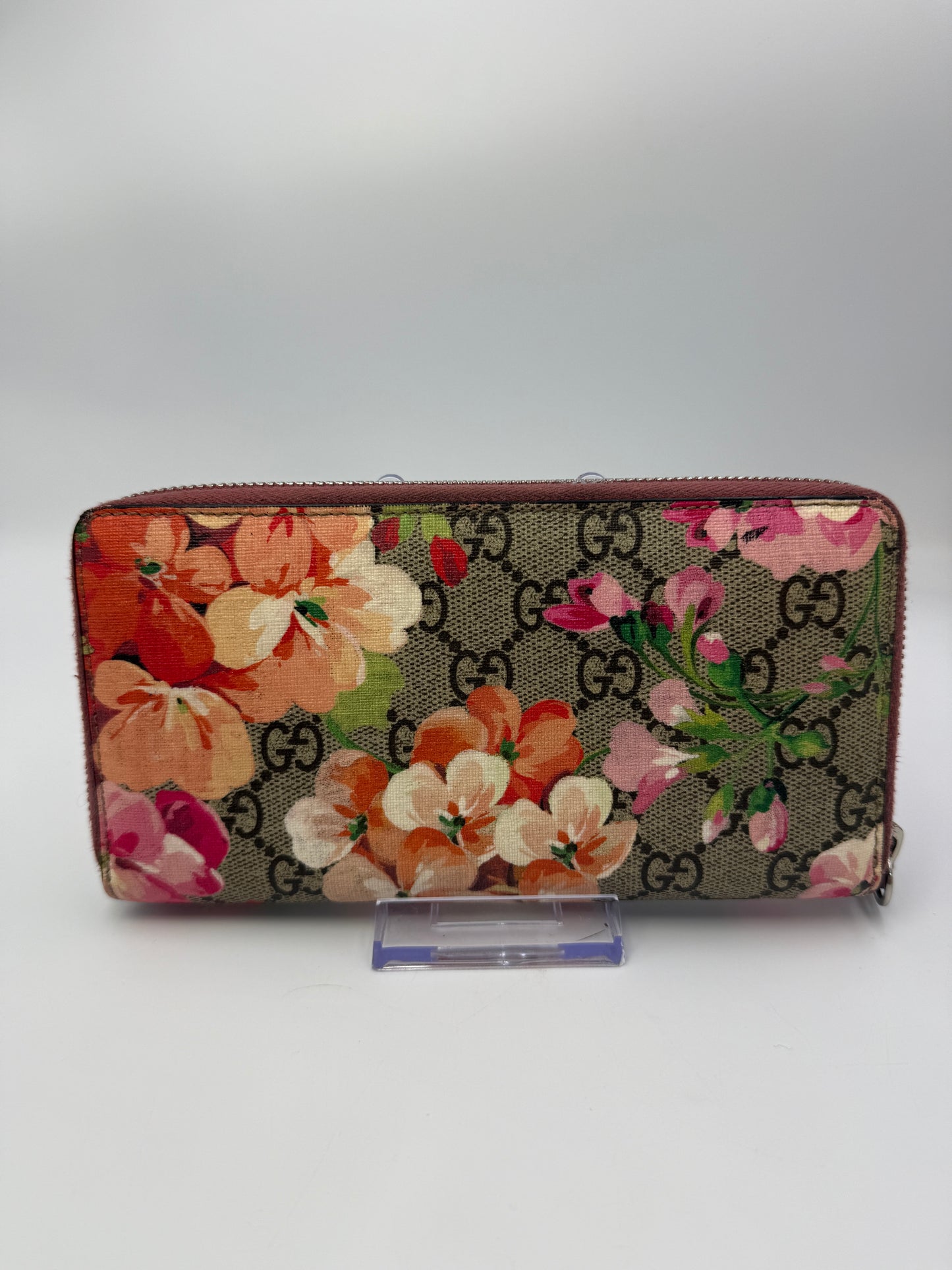 Gucci Guccissima Supreme Floral Zippy Long Wallet