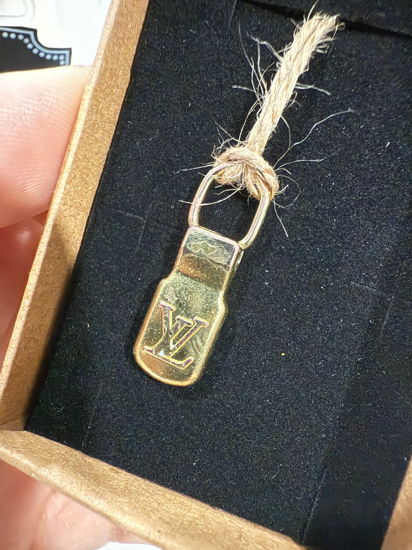 Authentic Louis Vuitton Gold Tone Brass Zipper Pull