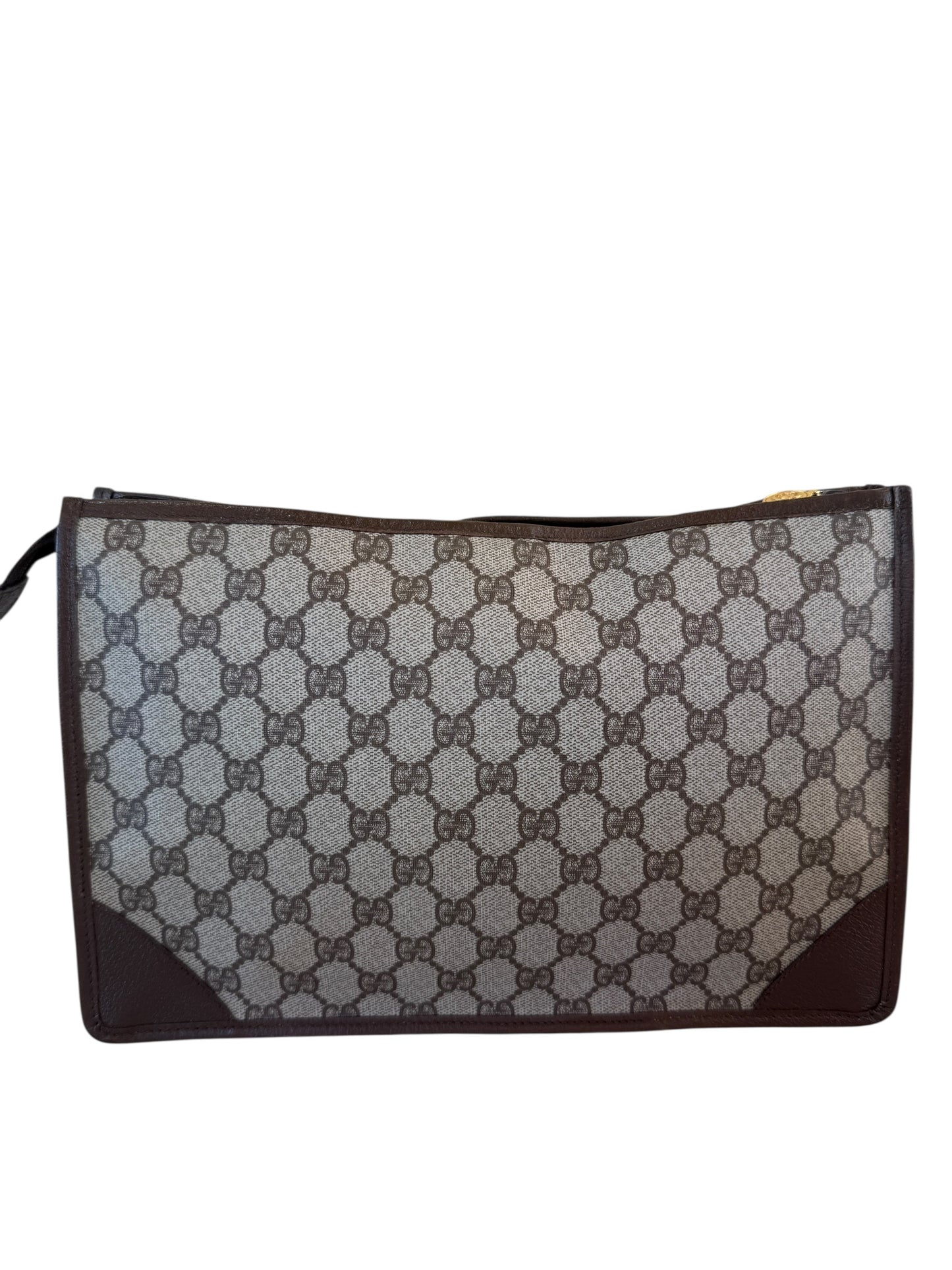 Gucci Beige Guccissima Coated Canvas Toiletry Pouch with Unbranded Strap and Organizer