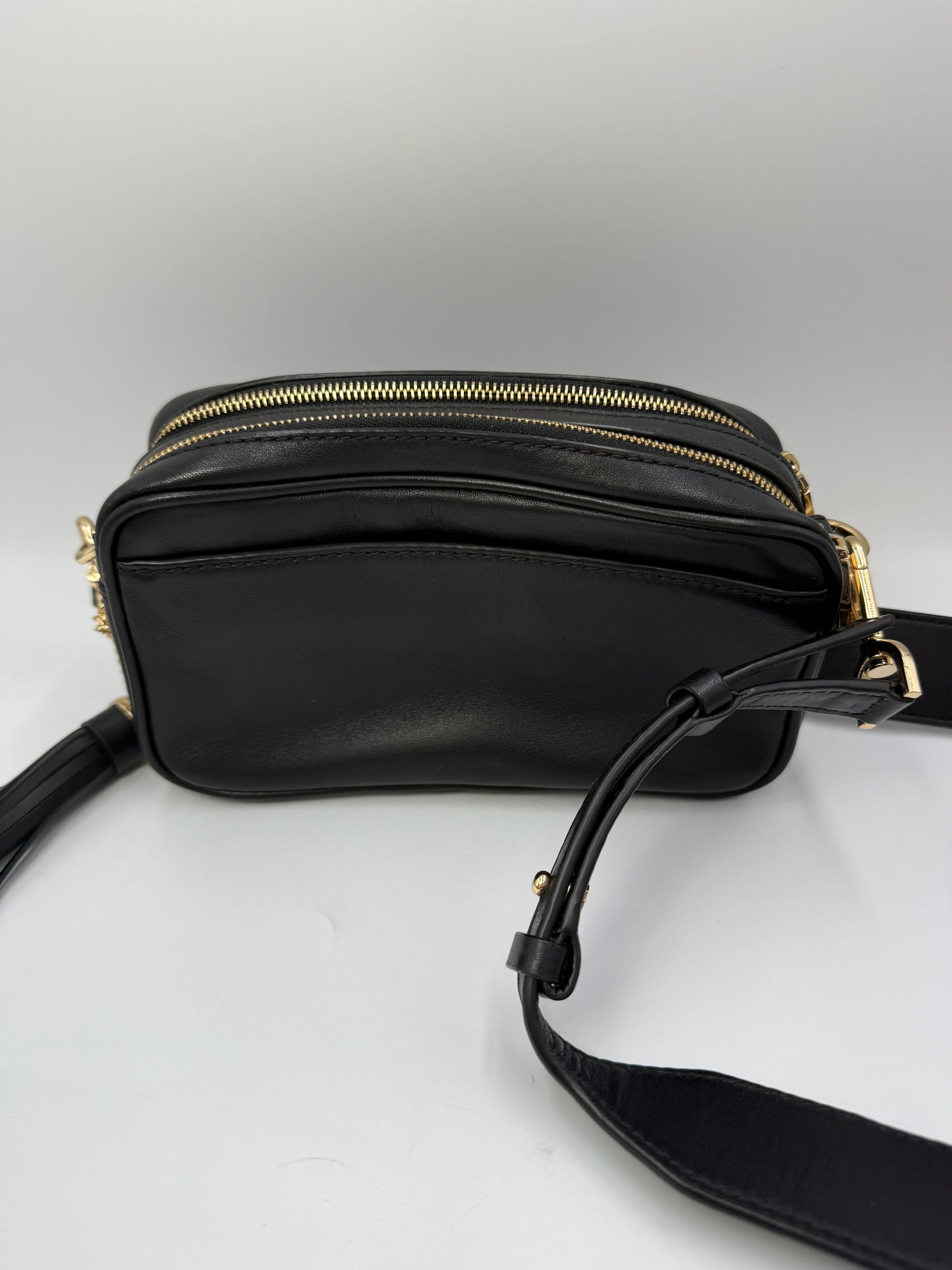 Michael Kors Studded Leather And Suede Crossbody Camera Bag
