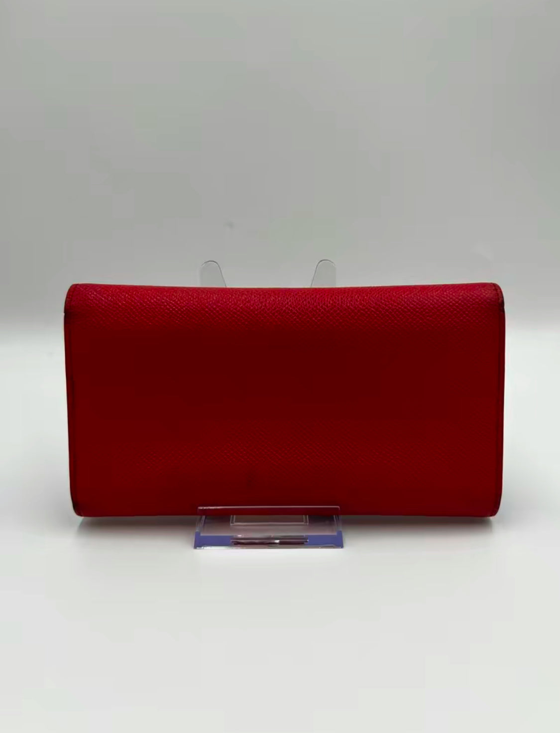 MCM Red Cross Grain Leather Continental Wallet