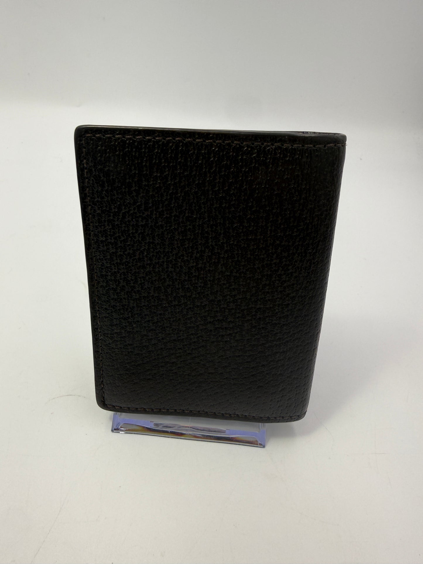 Gucci Marmont Dark Brown Leather Card Holder with Box