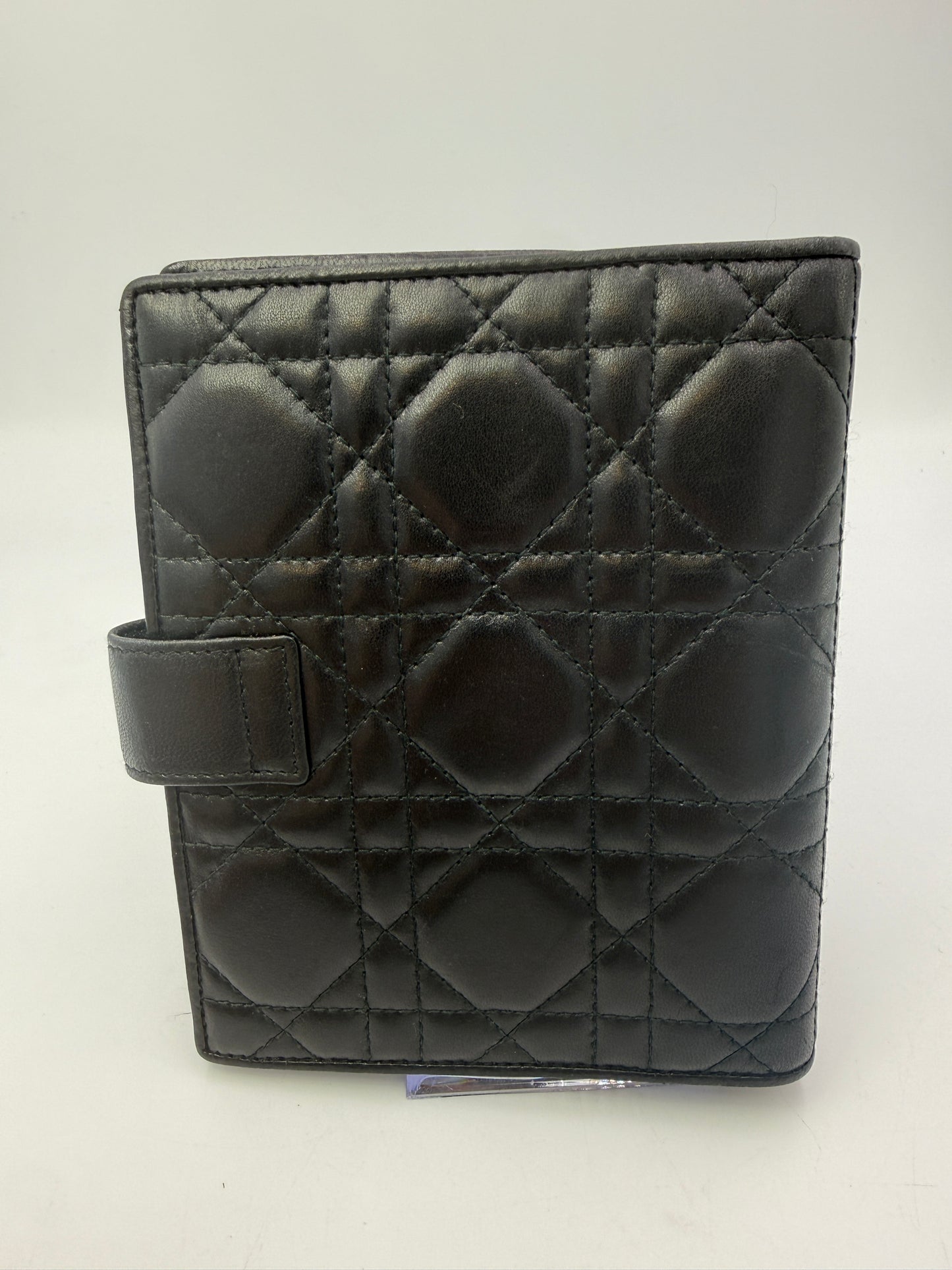 Christian Dior Black Lamb Skin Leather Agenda