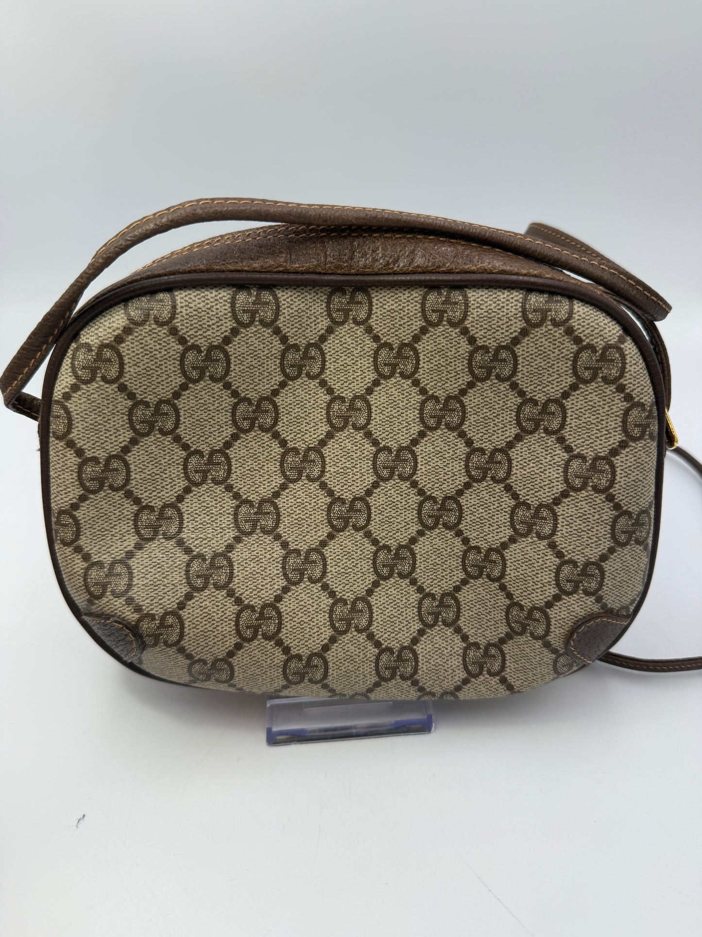 Gucci Guccissima Vintage Supreme Coated Canvas Oval Crossbody