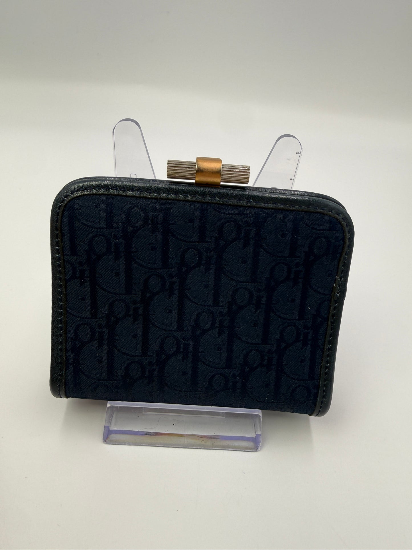 Christian Dior Navy Trotter Monogram Coin Pouch