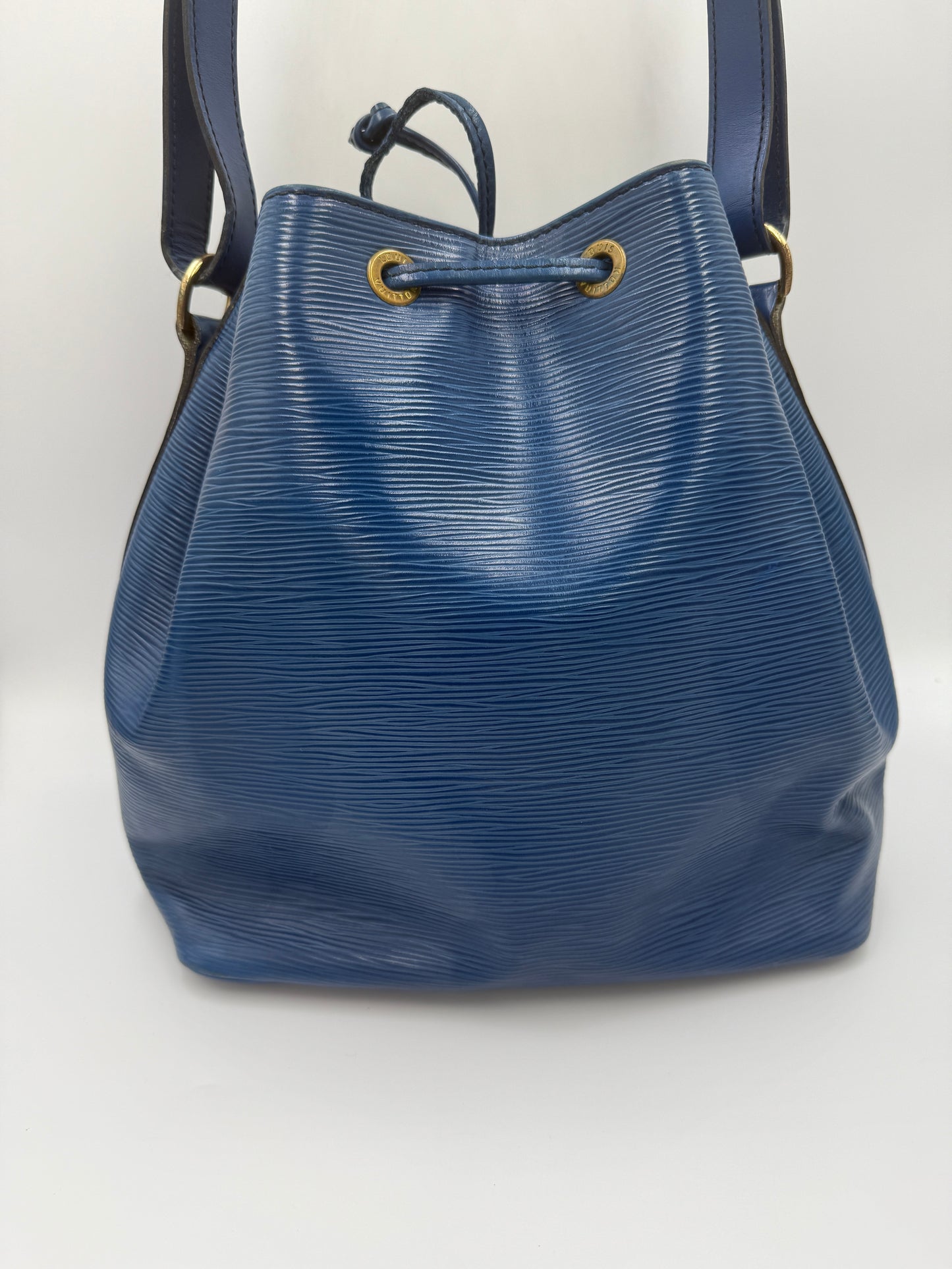 Louis Vuitton Blue Epi Leather Noe Bag & Blue Epi Sarah Wallet A20962