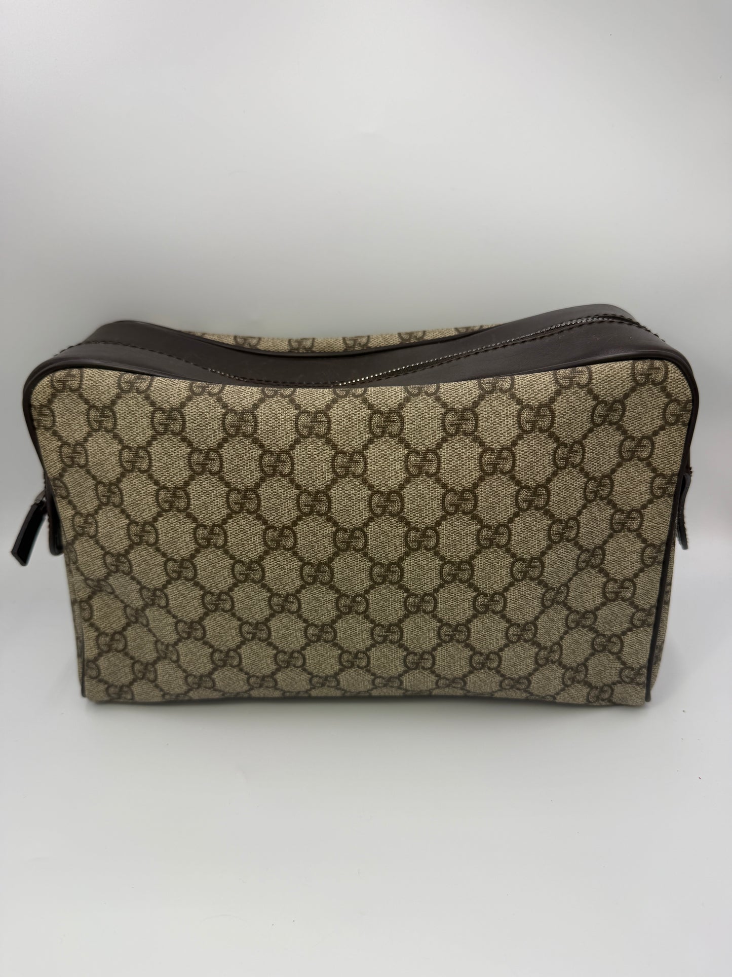 Gucci Supreme Coated Canvas Zippered Toiletry Unisex