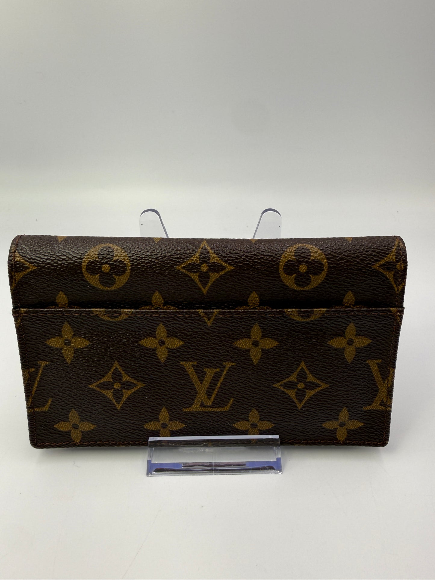 Louis Vuitton Monogram French Purse Wallet with Unbranded Chain 853