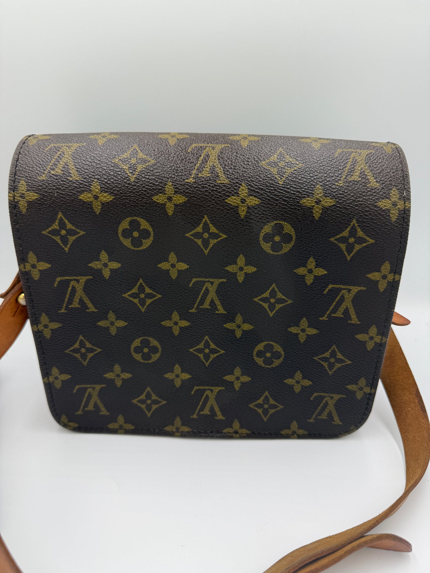 Louis Vuitton Monogram Coated Canvas Cartouchiere MM 832
