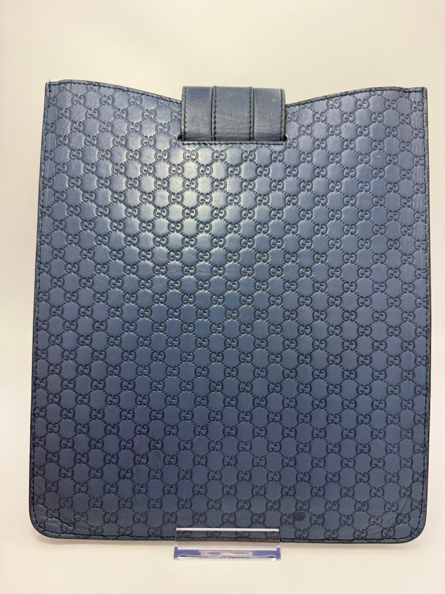 Gucci Guccissima Micro GG Blue Leather iPad Case