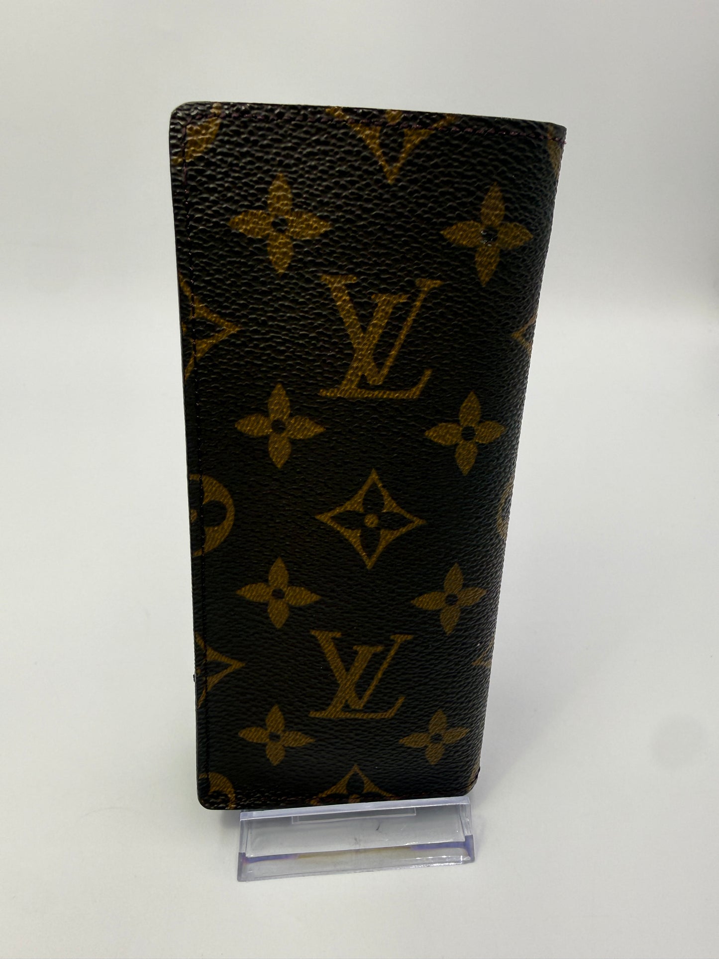 Louis Vuitton Monogram Coated Canvas Eye Glasses Case Open Top MI0060