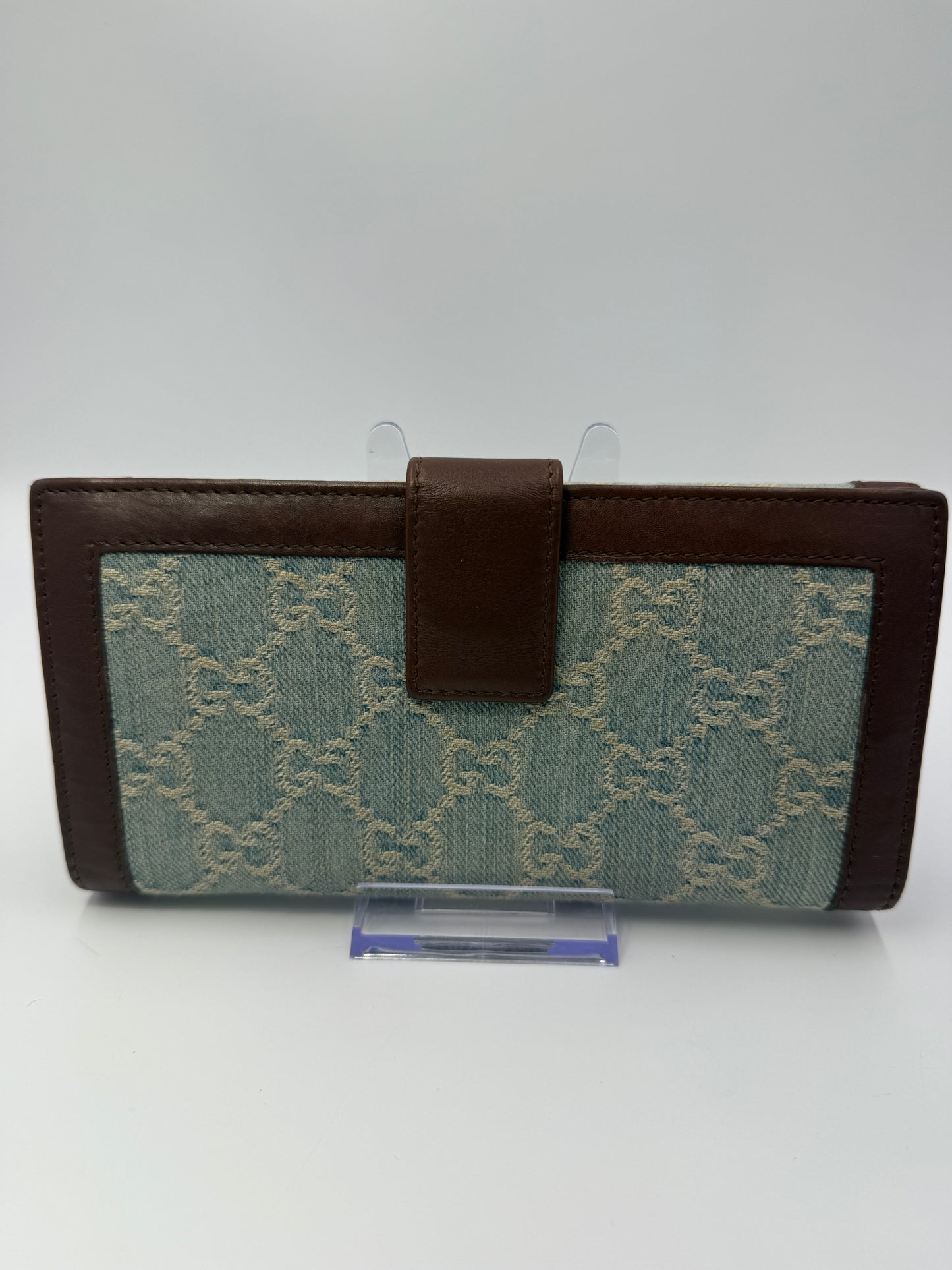 Gucci Guccissima Denim Long Wallet 2824112149