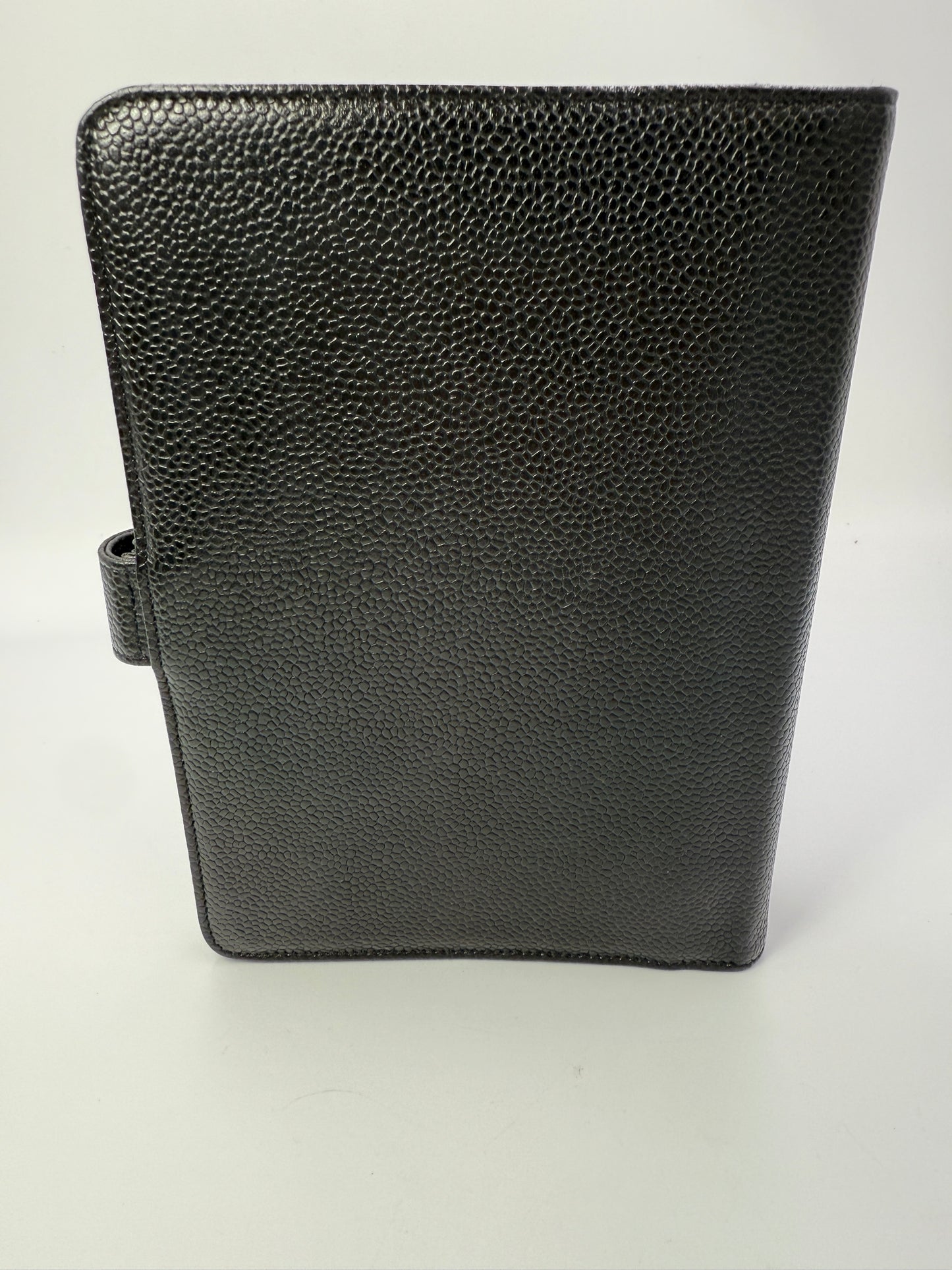 Chanel Black Caviar Agenda MM with Serial Code Sticker