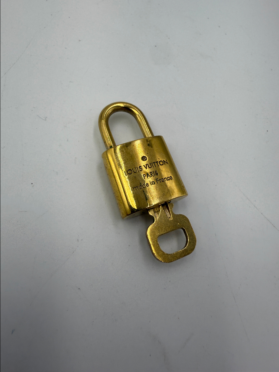 Louis Vuitton Gold Tone Brass Lock and Key Random Number