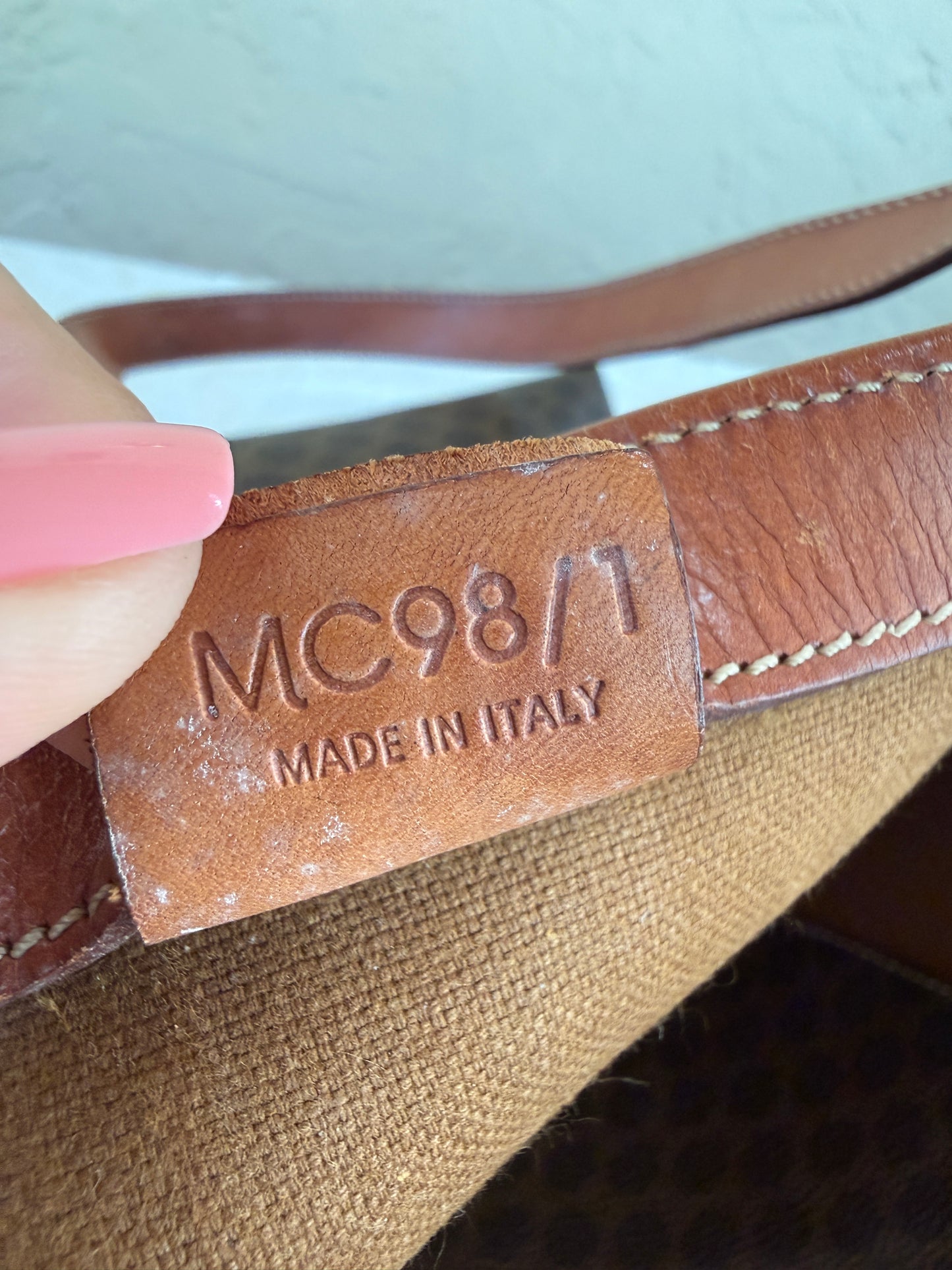 Celine Vintage Macadam Canvas Tote Bag 1998