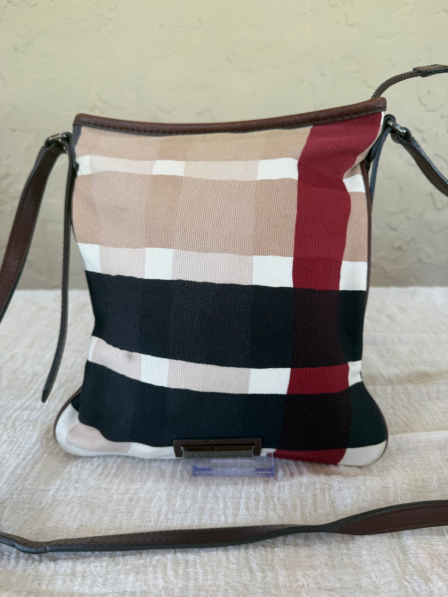 Burberry Nova Check Canvas Crossbody Bag