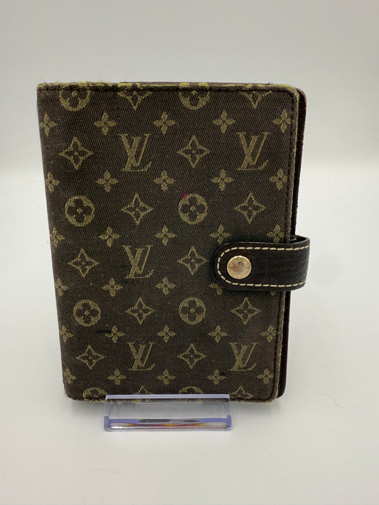 Louis Vuitton Brown Mini Lin Agenda Passport Holder CA2057