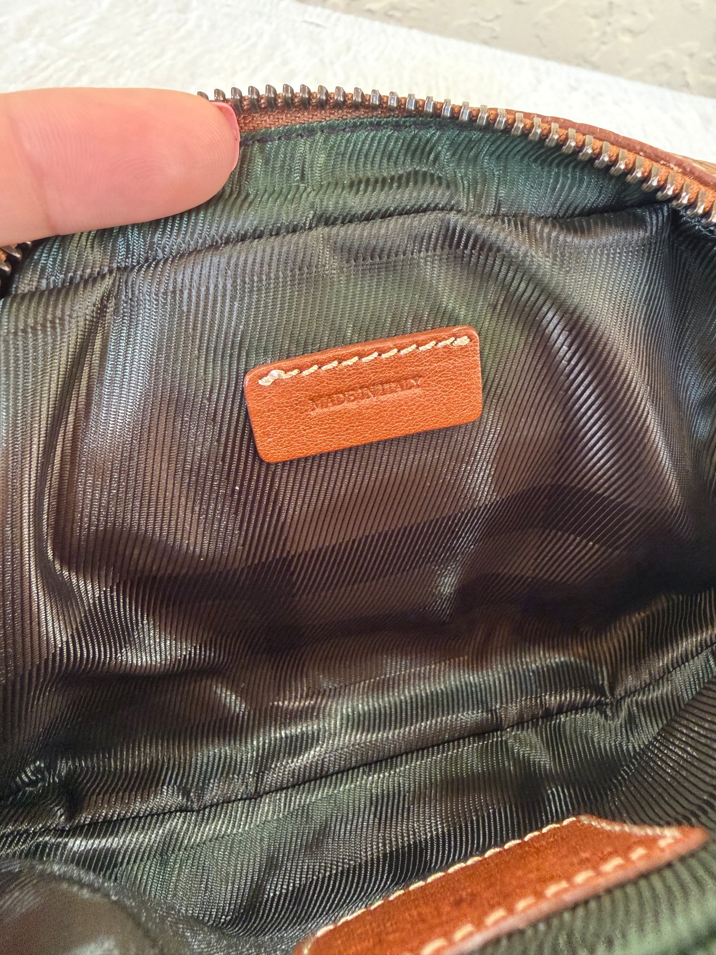 Burberry Pebbled Leather Cosmetic or Toiletry Pouch