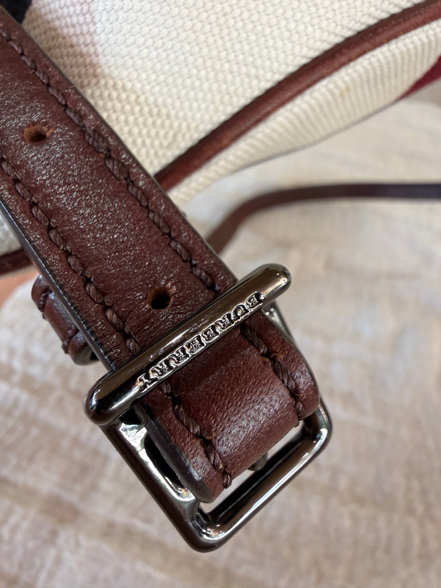 Burberry Nova Check Canvas Crossbody Bag