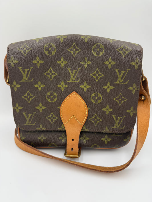 Louis Vuitton Vintage Monogram Coated Canvas Cartouchiere MM 842