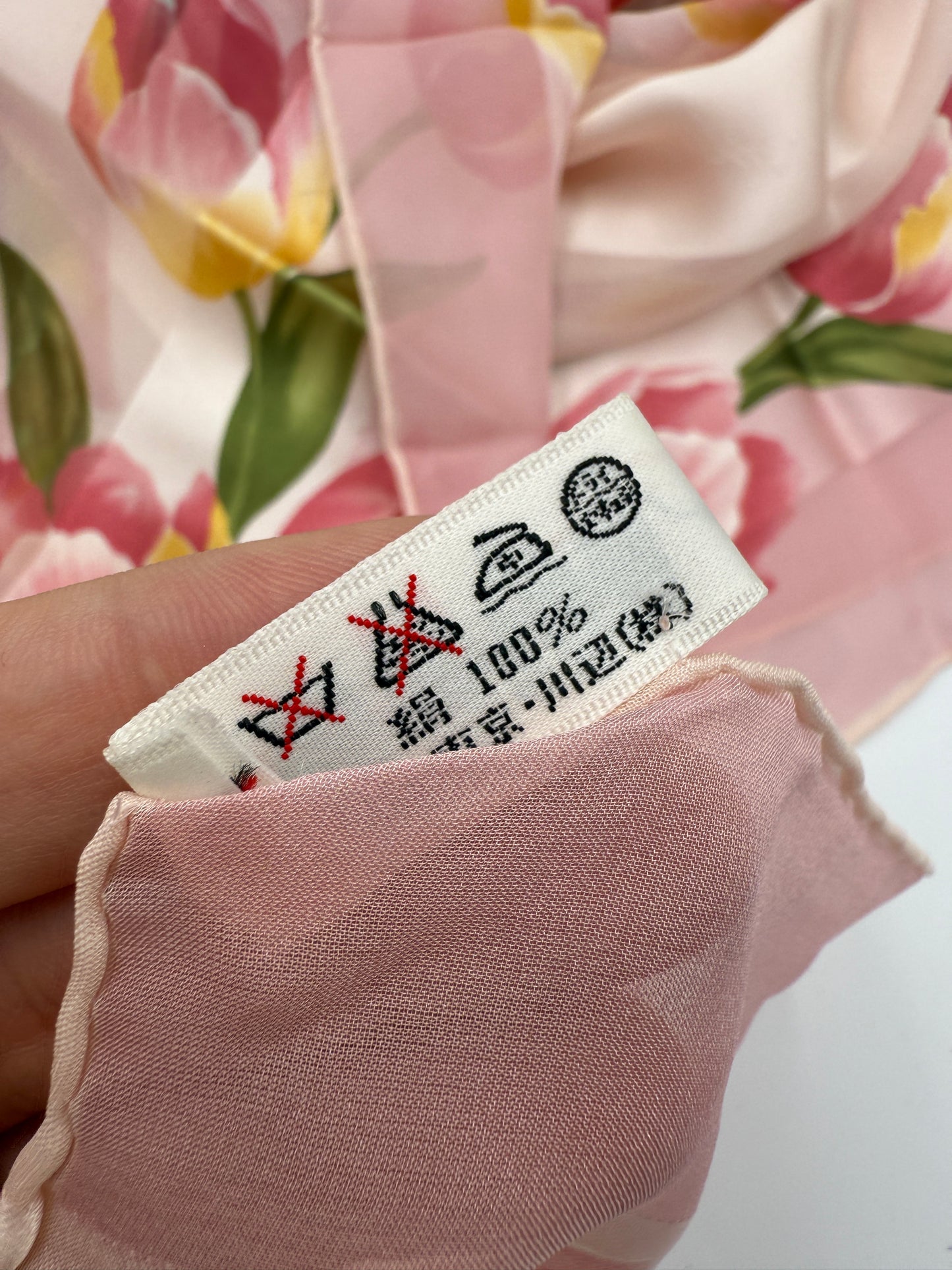 YSL Yves Saint Laurent 100% Silk Scarf