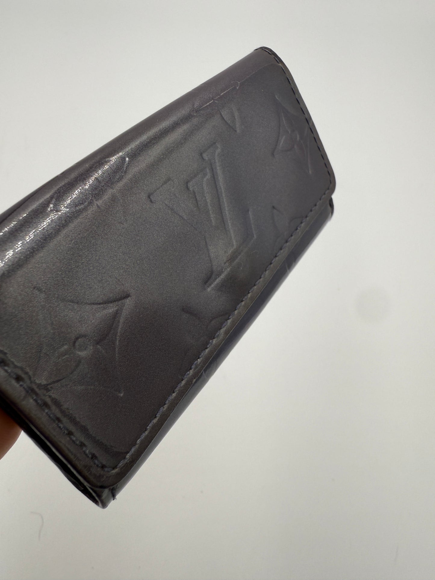 Louis Vuitton Vernis Purple Blue Key Holder CA1024