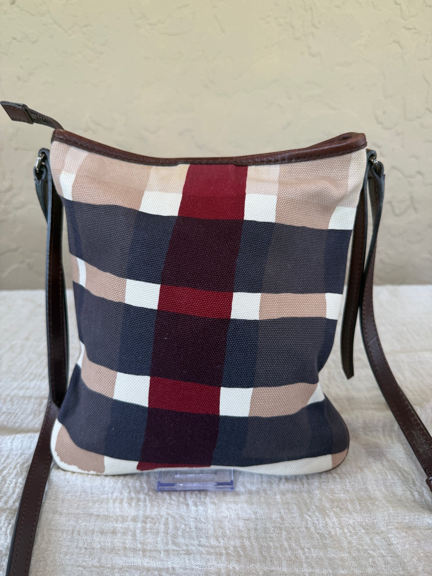 Burberry Nova Check Canvas Crossbody Bag
