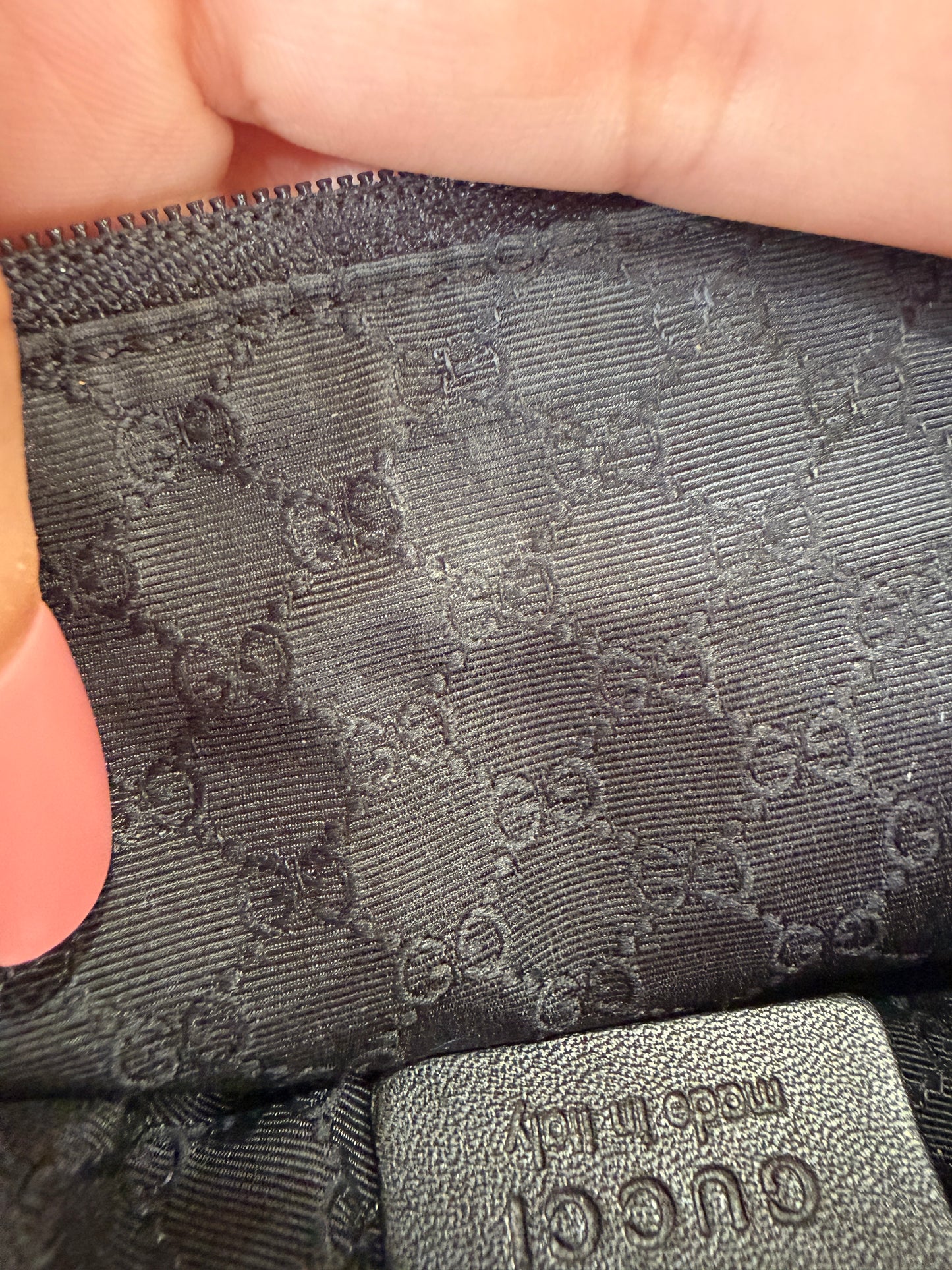 Gucci Black Denim Sherry Line Mini Shoulder Bag