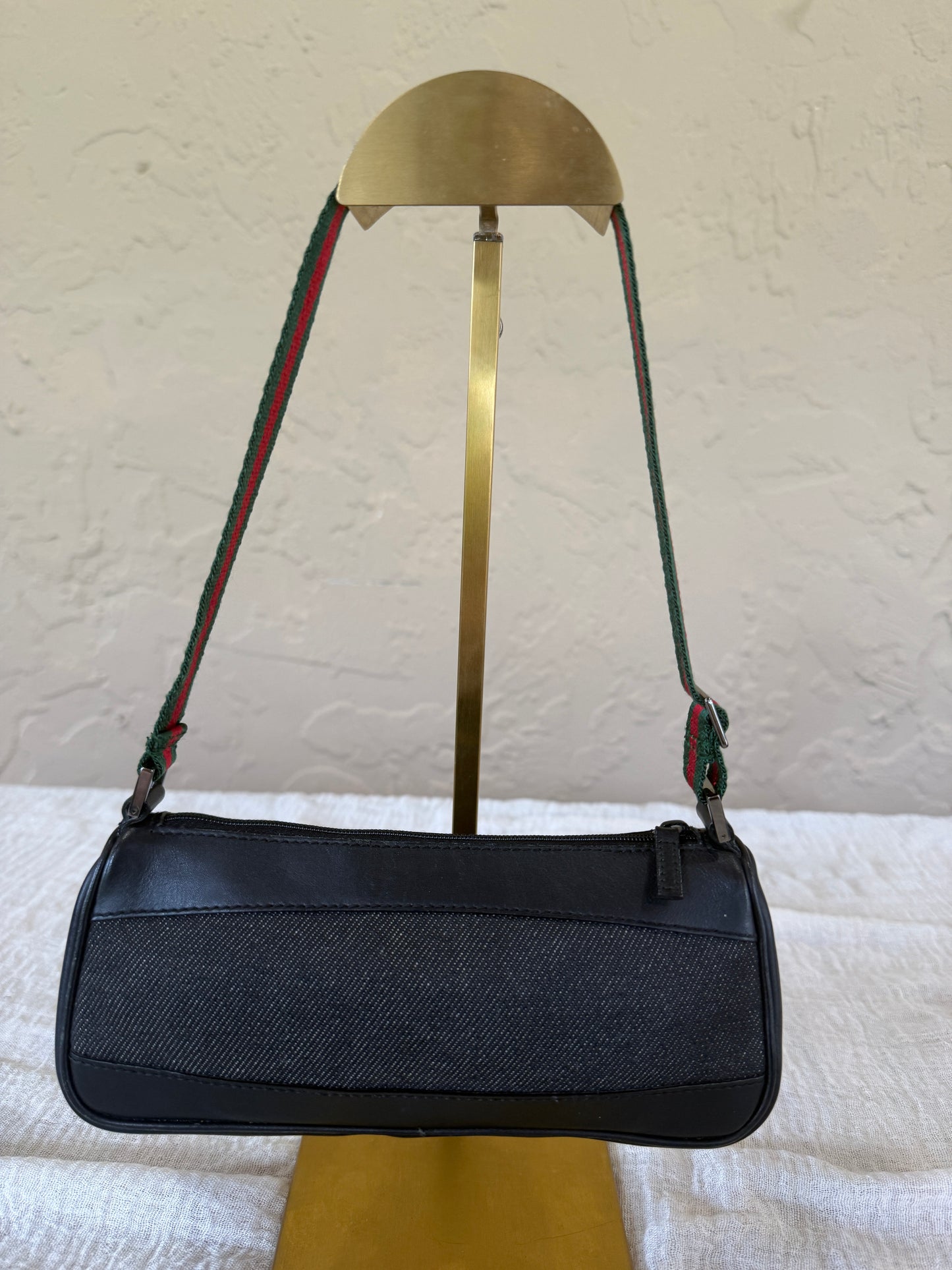 Gucci Black Denim Sherry Line Mini Shoulder Bag