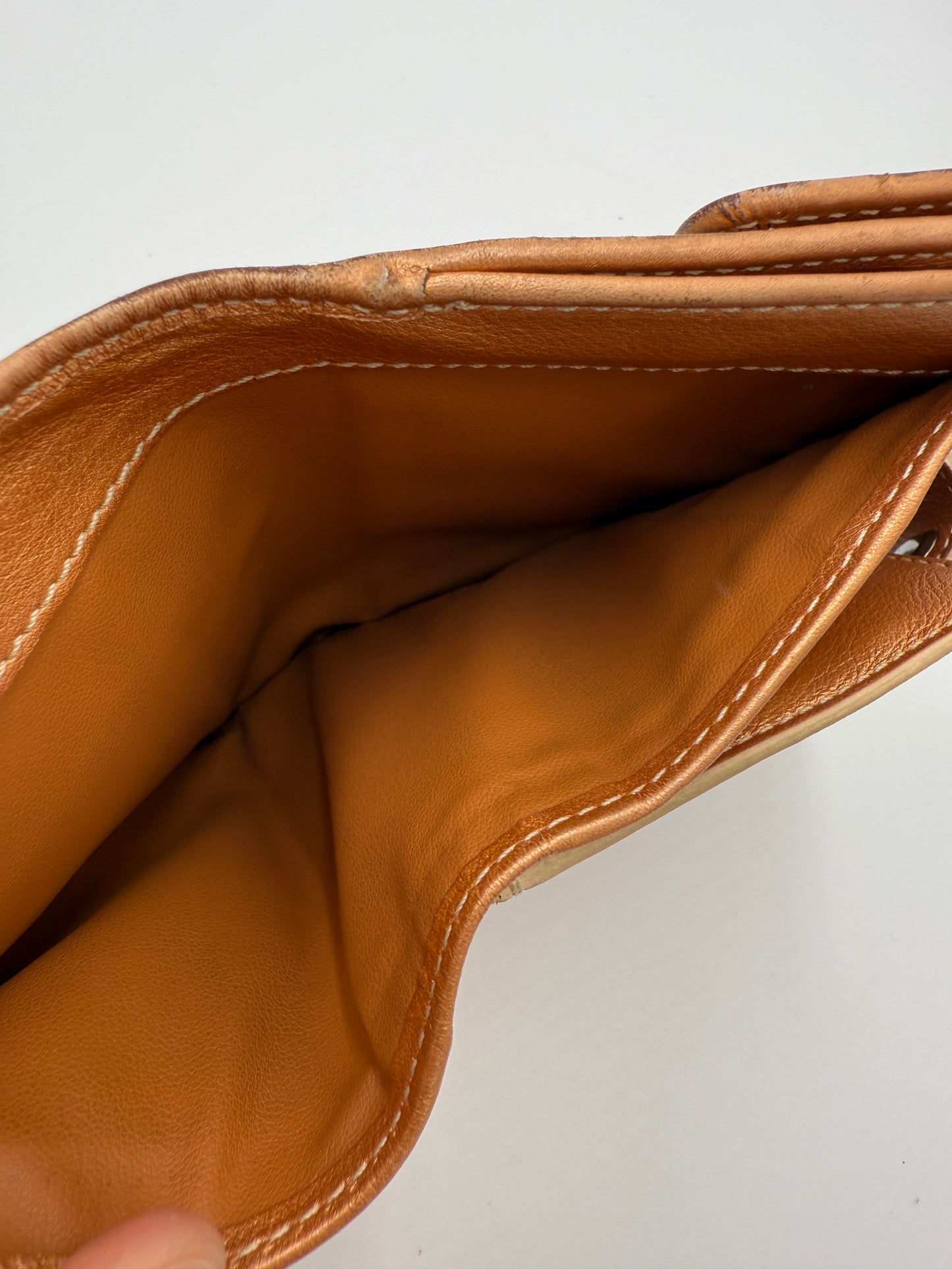 Celine Blue Denim and Rose Gold Compact Wallet