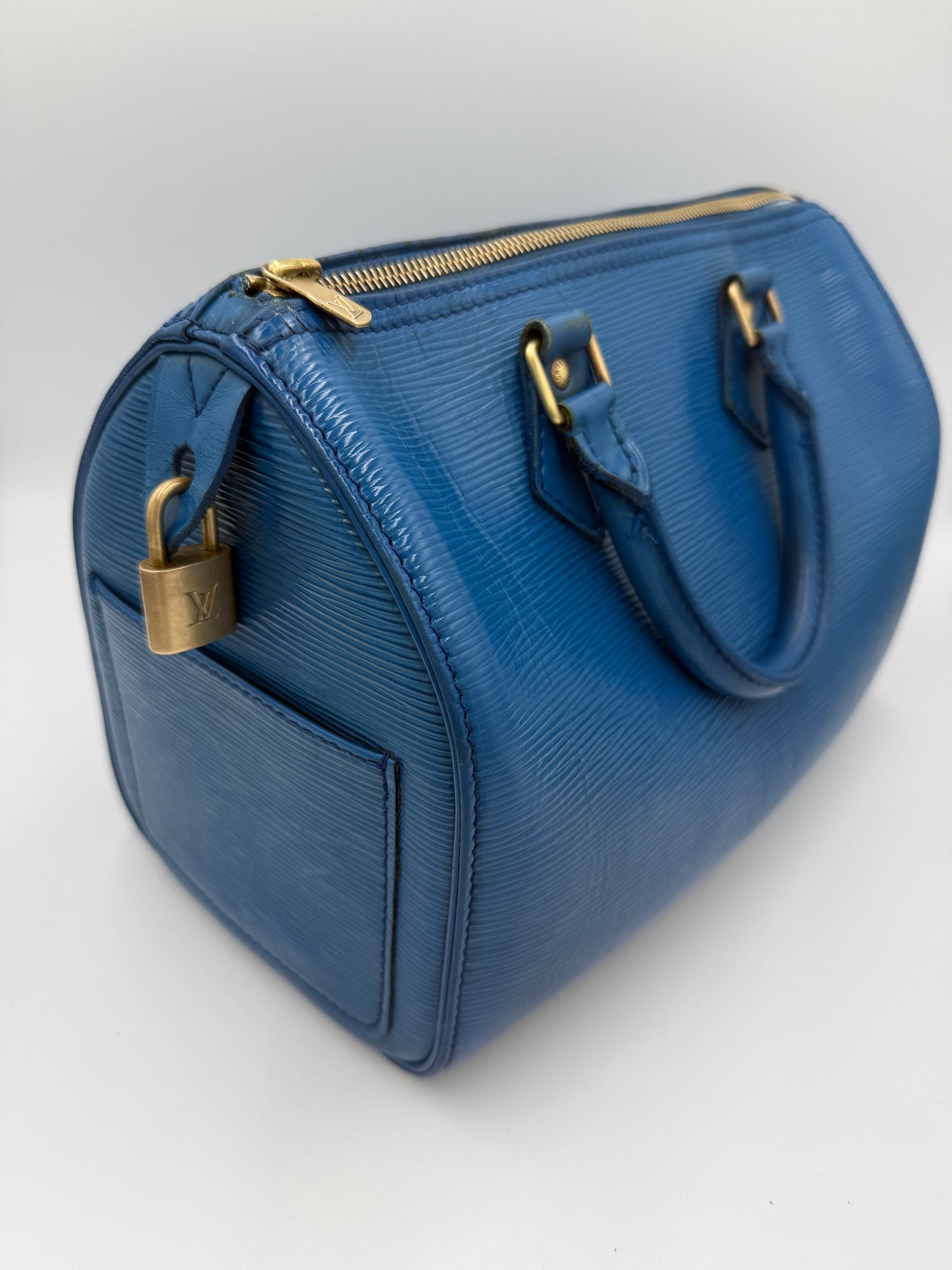 Louis Vuitton Speedy 25 Blue Epi Leather VI0973