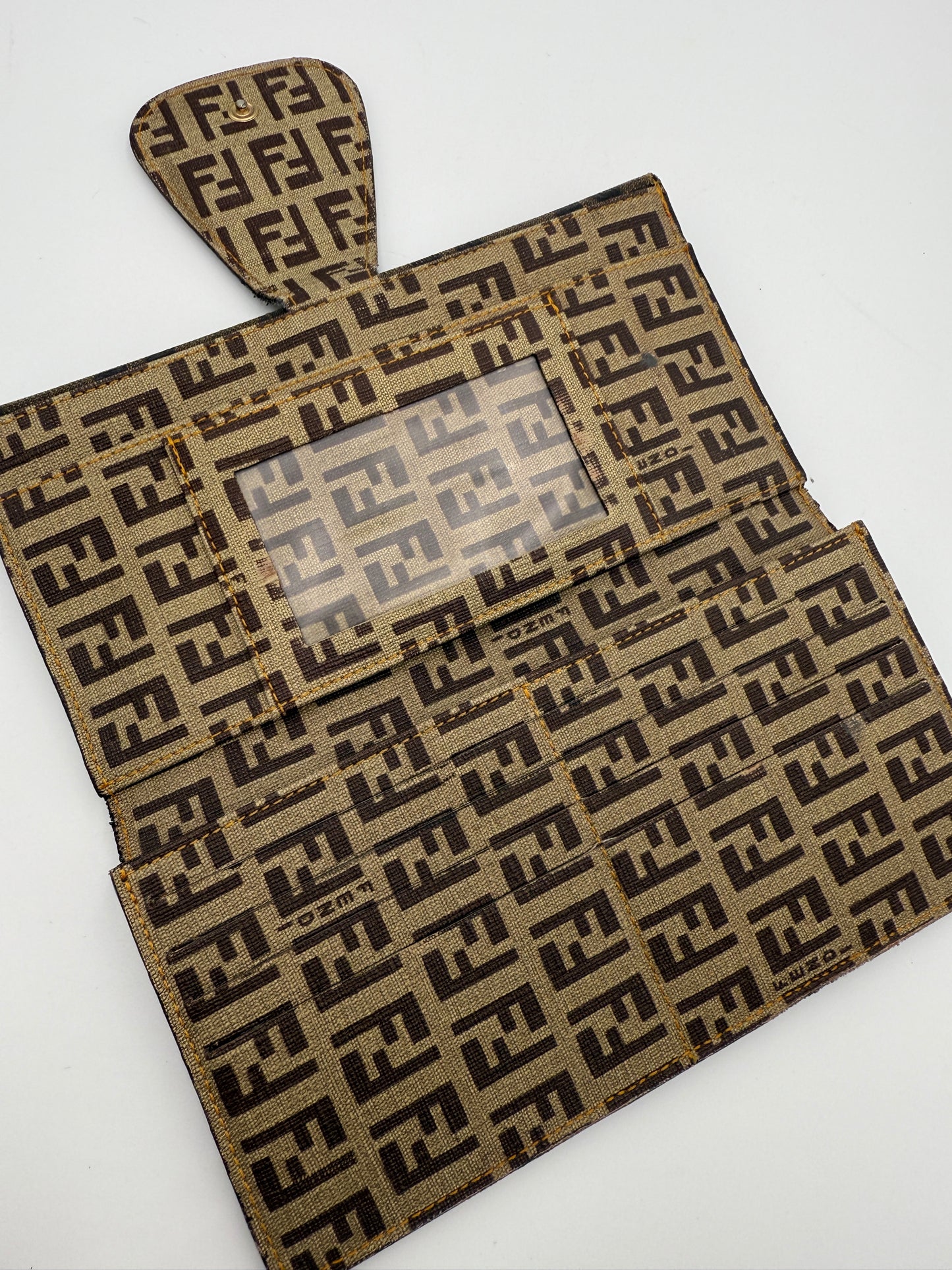 Fendi Brown Zucca Coated Canvas Long Wallet