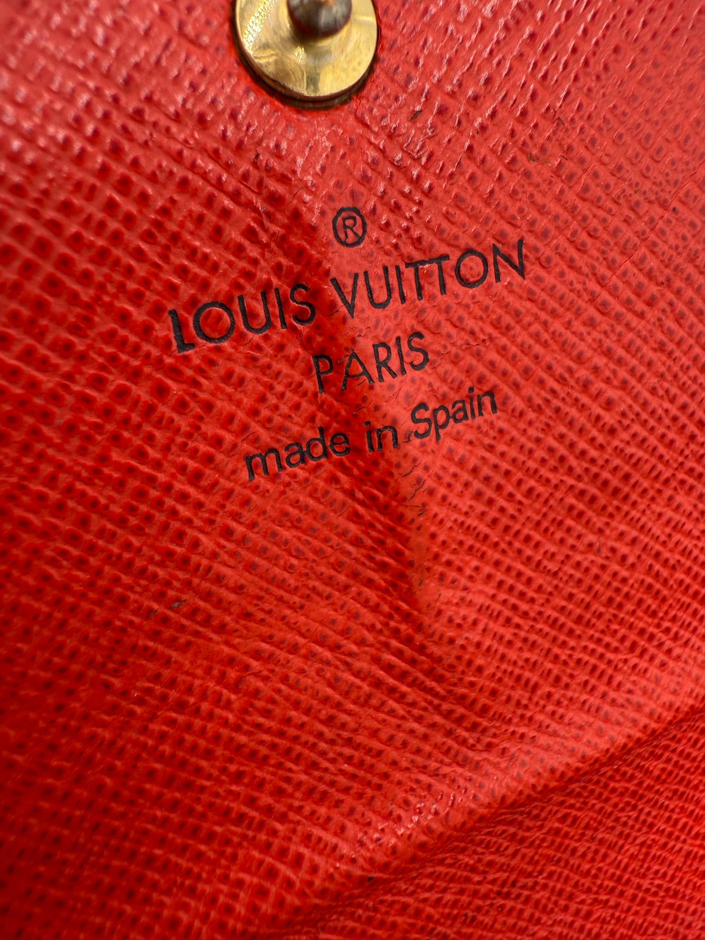 Louis Vuitton Monogram Red Leather Interior Sarah Wallet