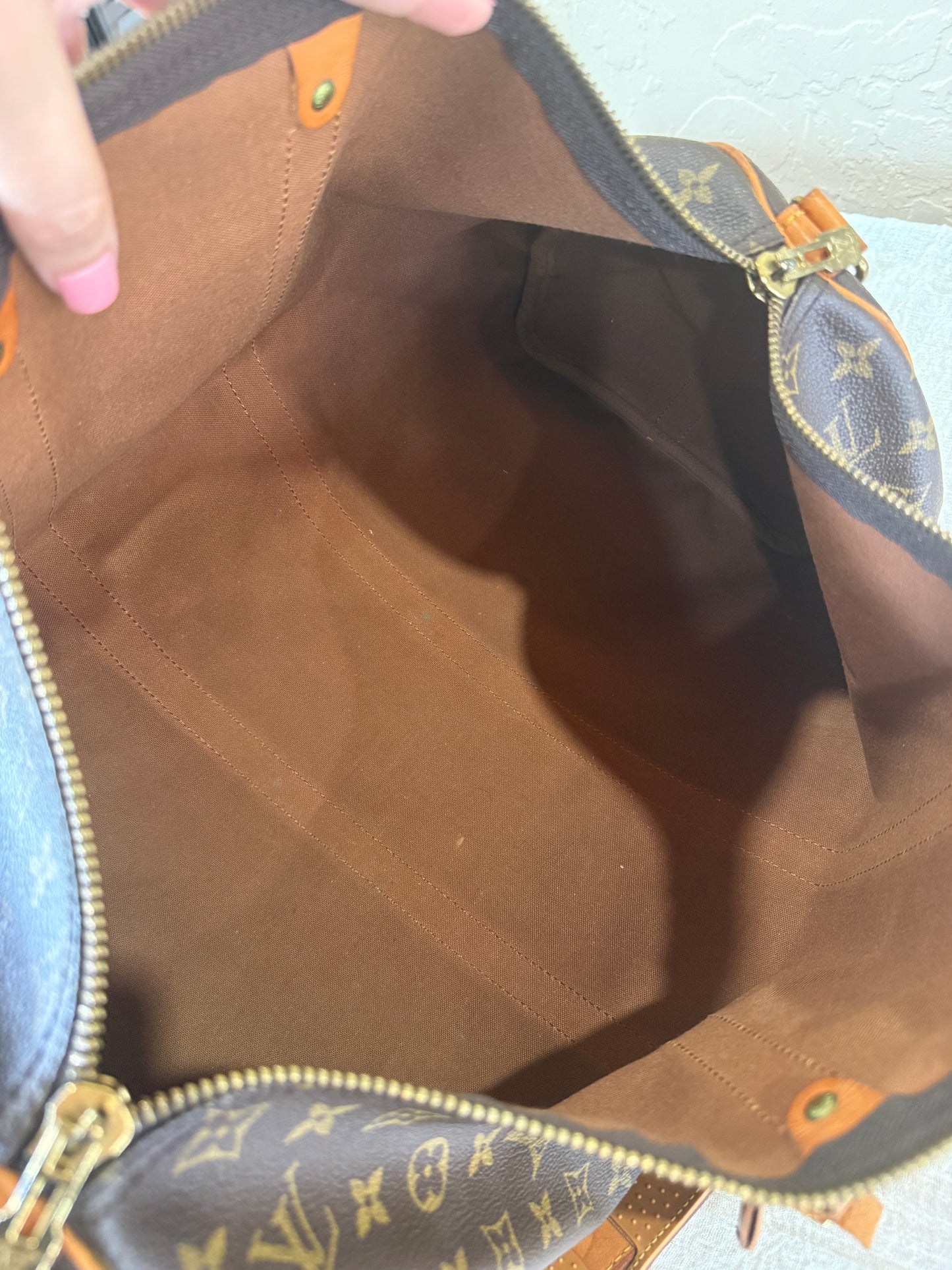 Louis Vuitton Vintage Monogram Keepall 45 cm Bandouliere Travel Bag with COA