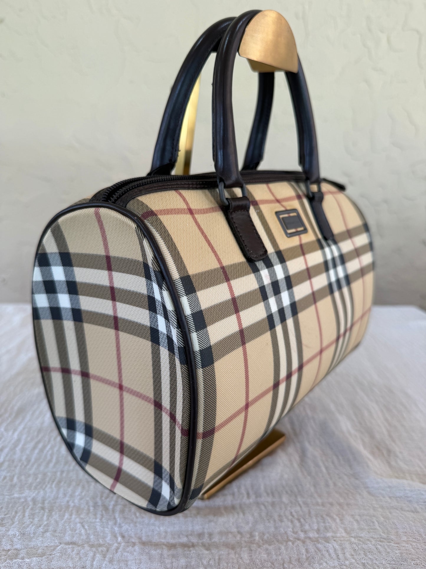 Burberry Vintage Nova Check Mini Boston Bag