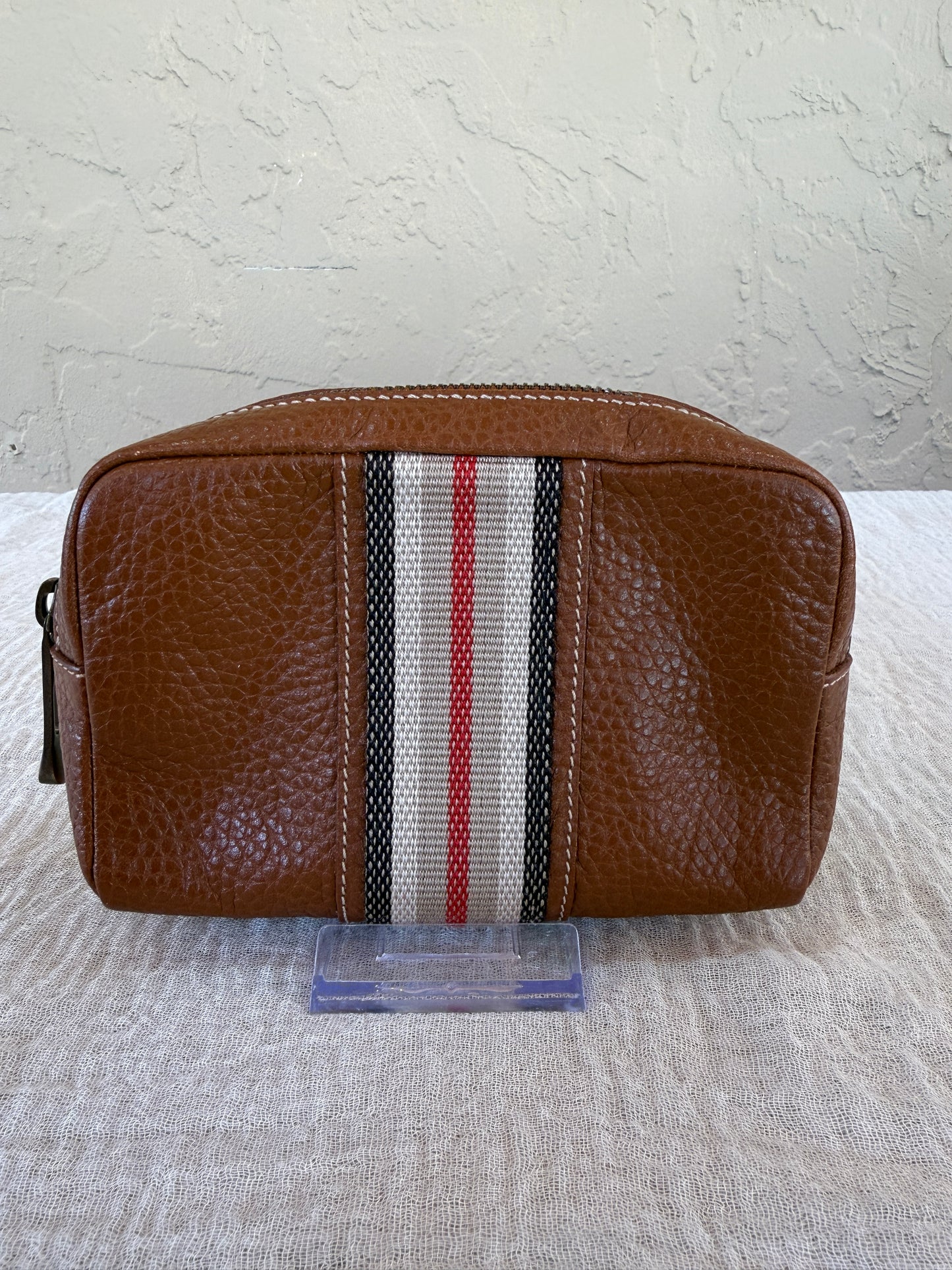 Burberry Pebbled Leather Cosmetic or Toiletry Pouch