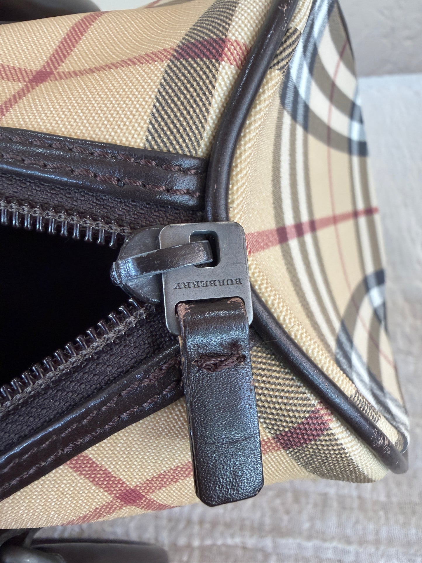 Burberry Vintage Nova Check Mini Boston Bag