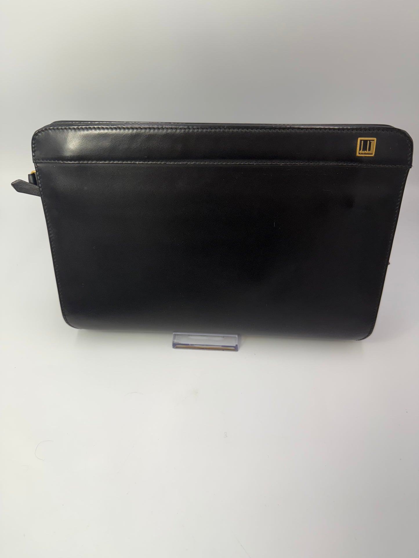 Dunhill Black Leather Toiletry Travel Clutch