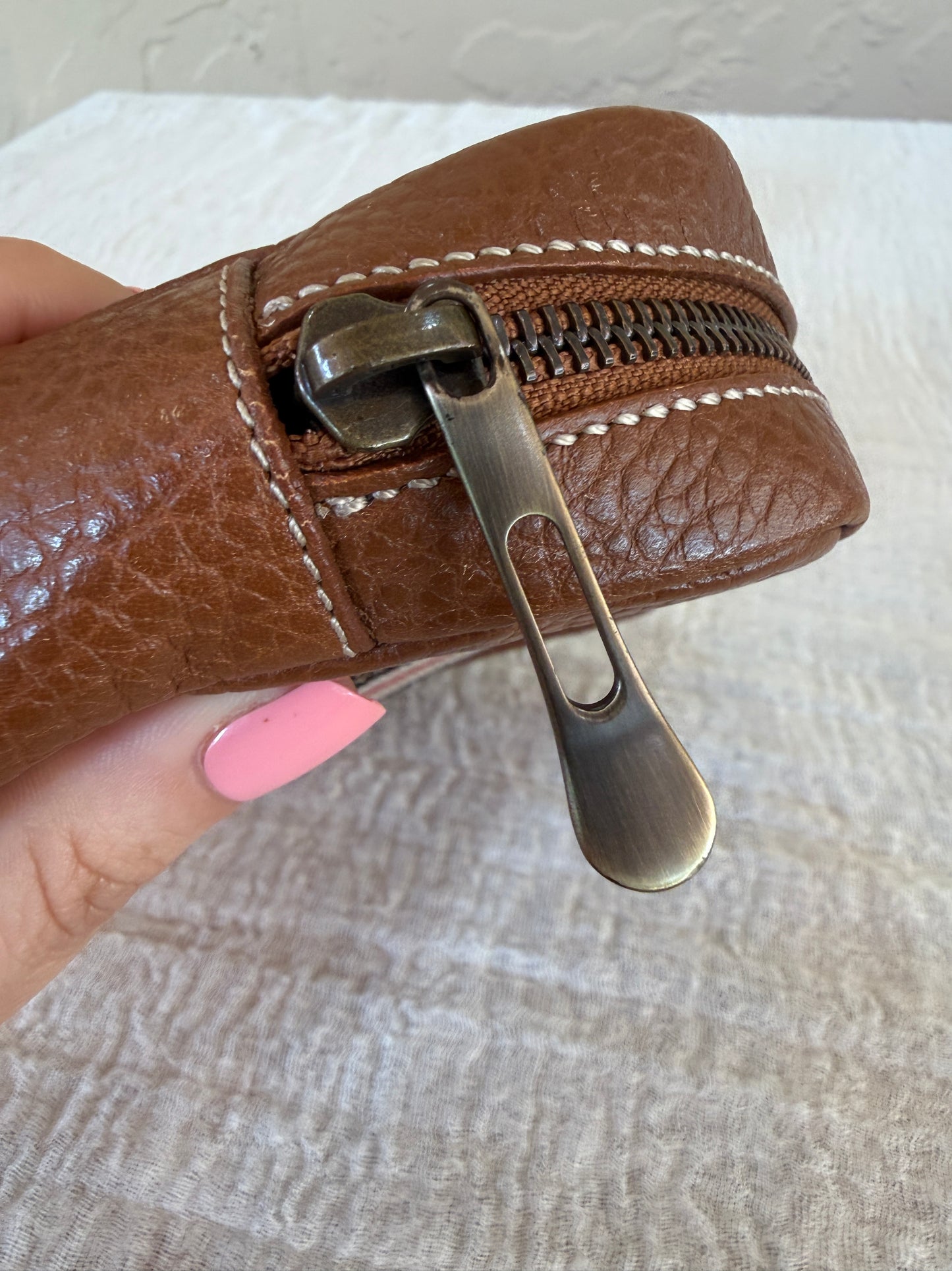 Burberry Pebbled Leather Cosmetic or Toiletry Pouch