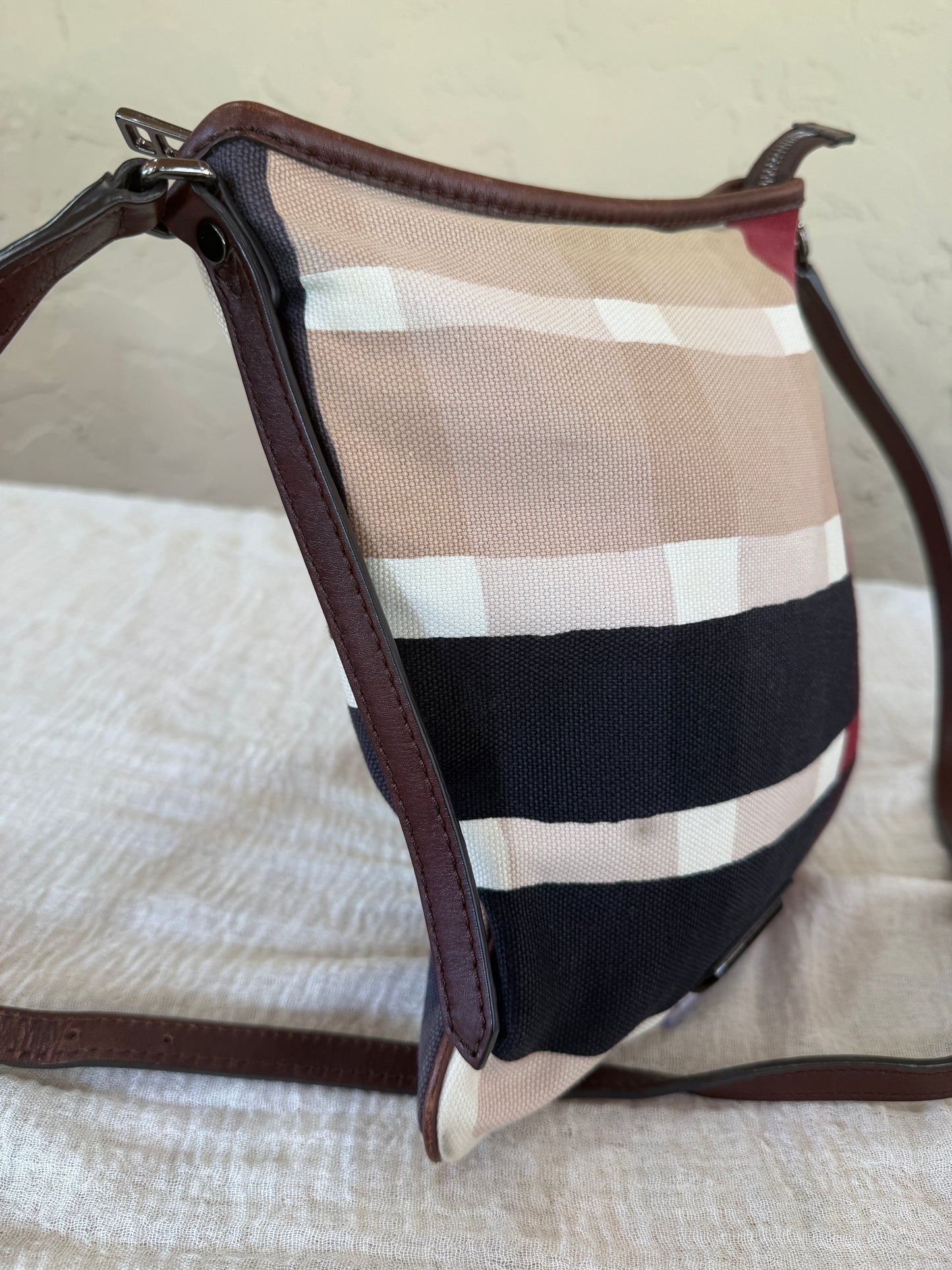 Burberry Nova Check Canvas Crossbody Bag