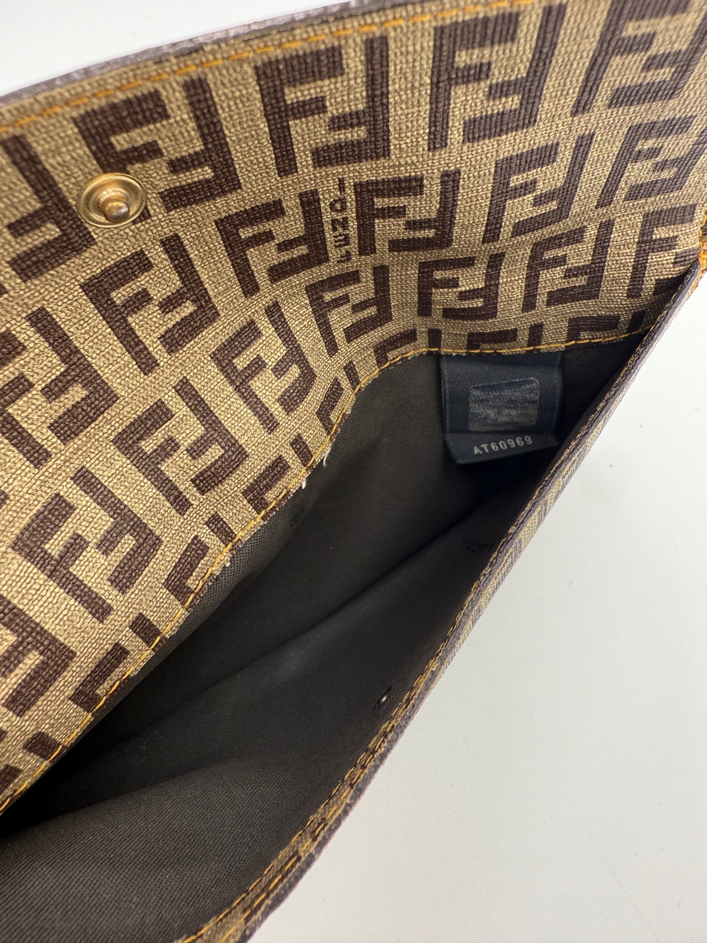 Fendi Brown Zucca Coated Canvas Long Wallet