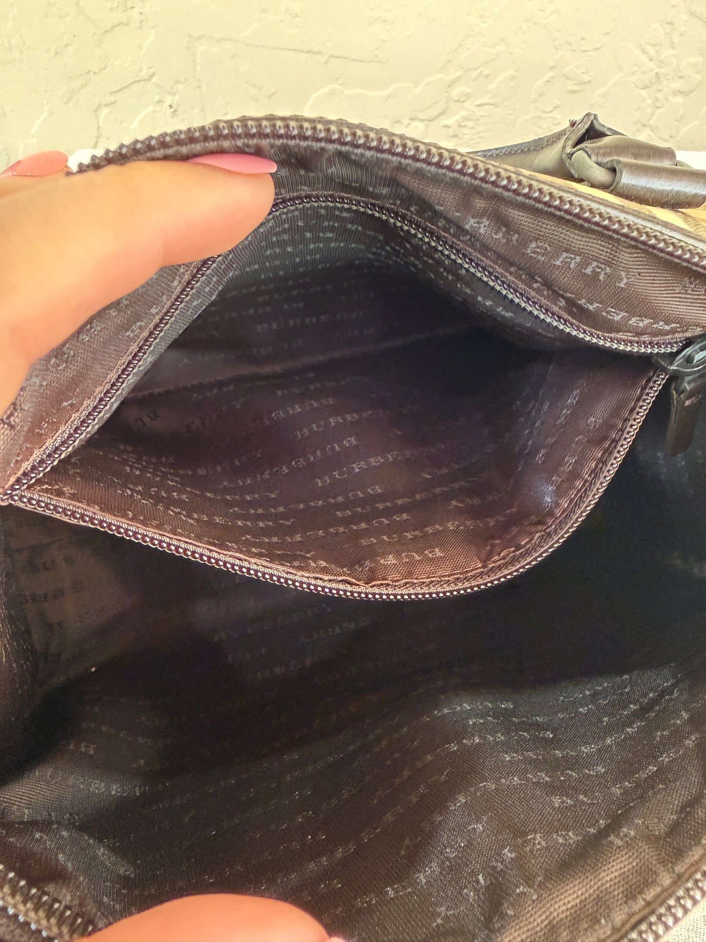 Burberry Vintage Nova Check Mini Boston Bag