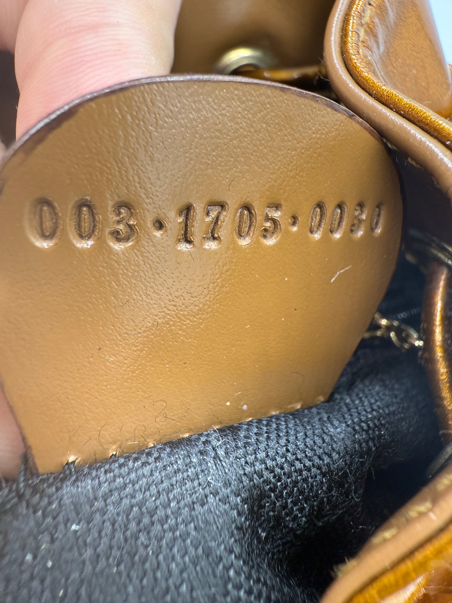 Gucci Bronze Patent Leather Mini Back Pack 00317050030