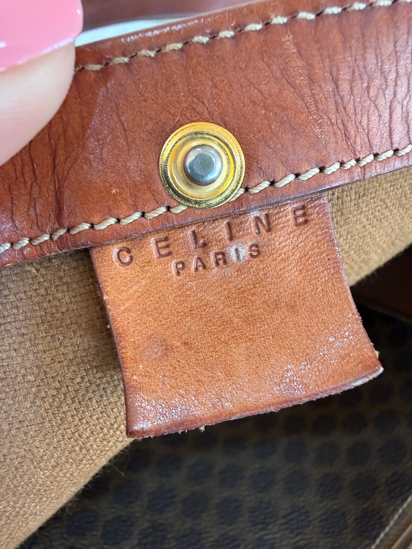 Celine Vintage Macadam Canvas Tote Bag 1998