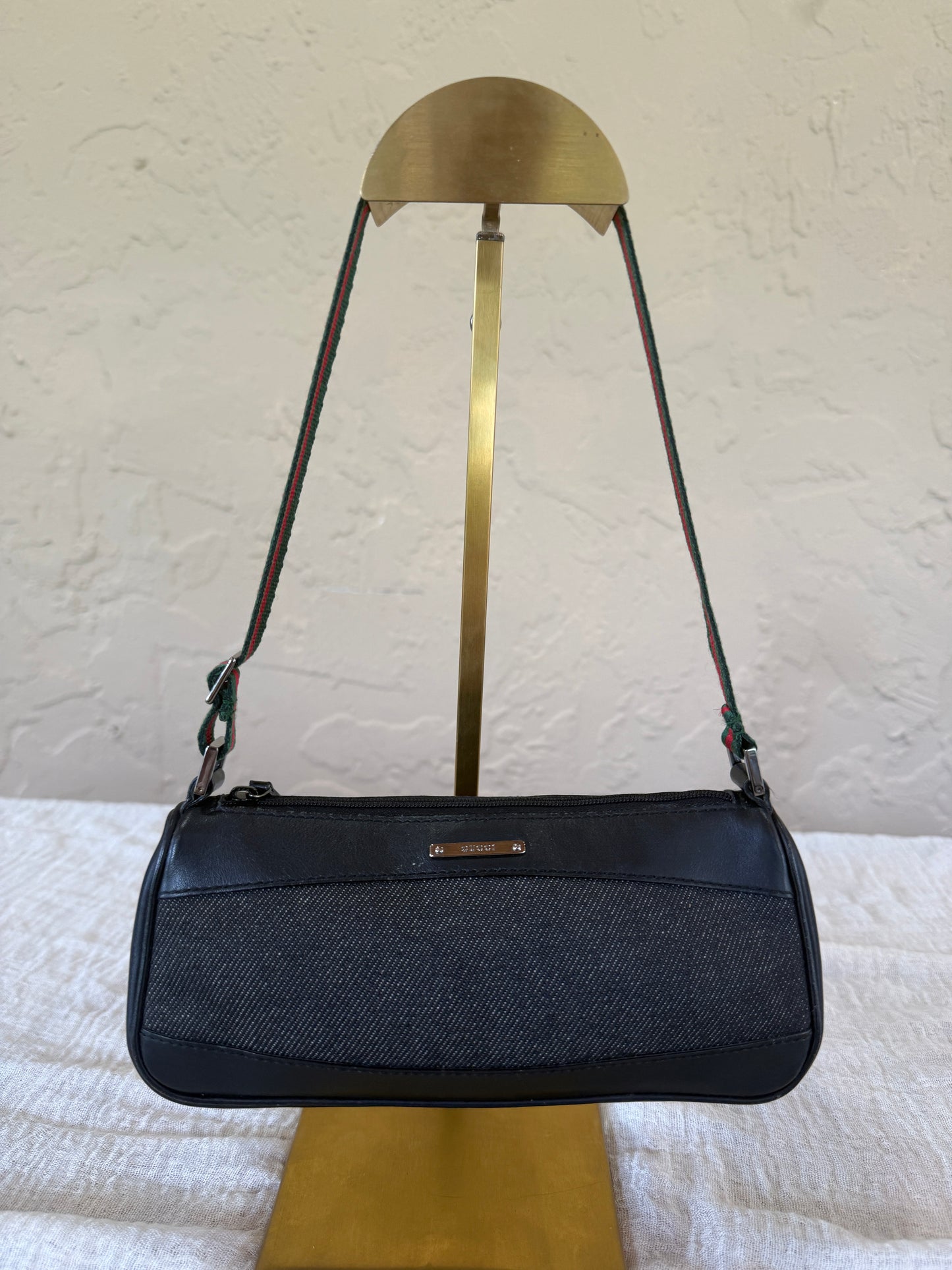 Gucci Black Denim Sherry Line Mini Shoulder Bag